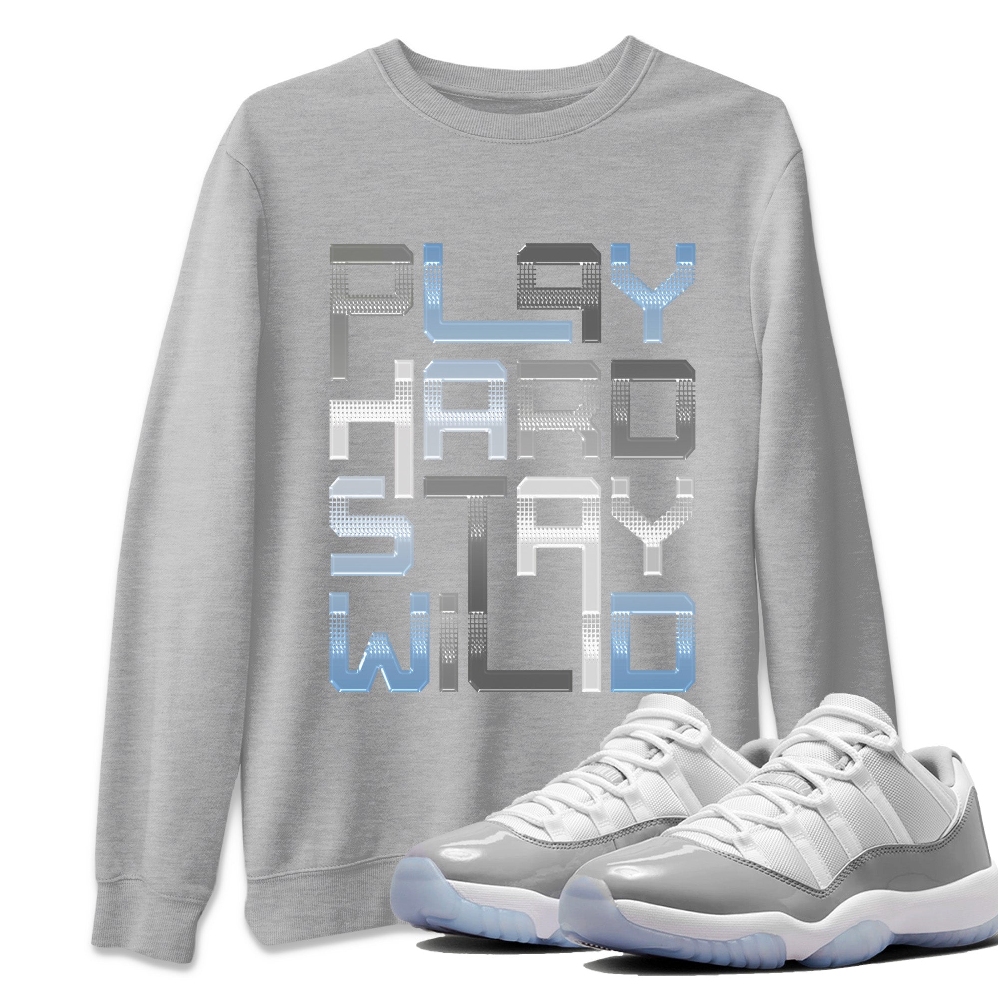 Play Hard Unisex Tops - Air Jordan 11 White Cement
