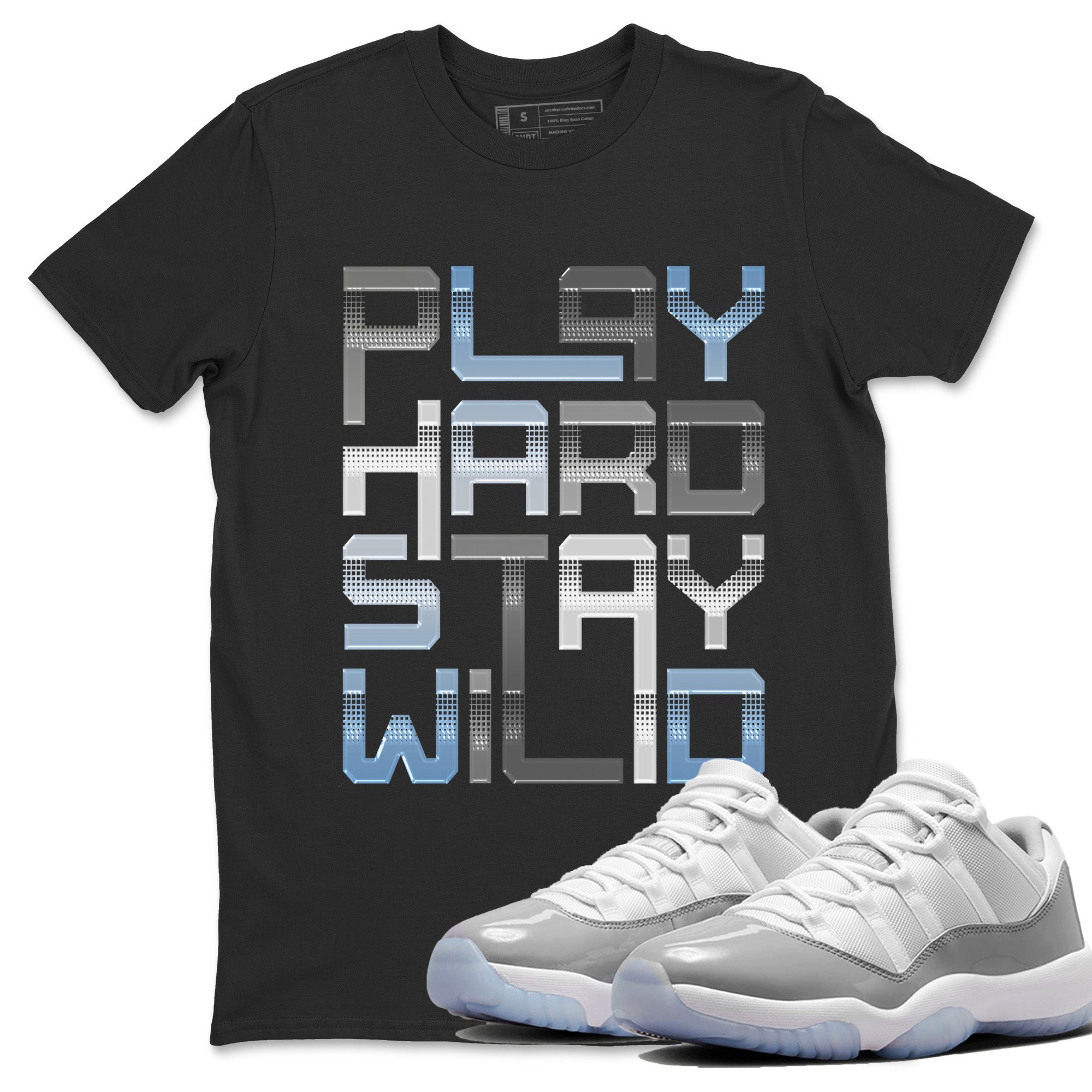 Play Hard Unisex Tops - Air Jordan 11 White Cement