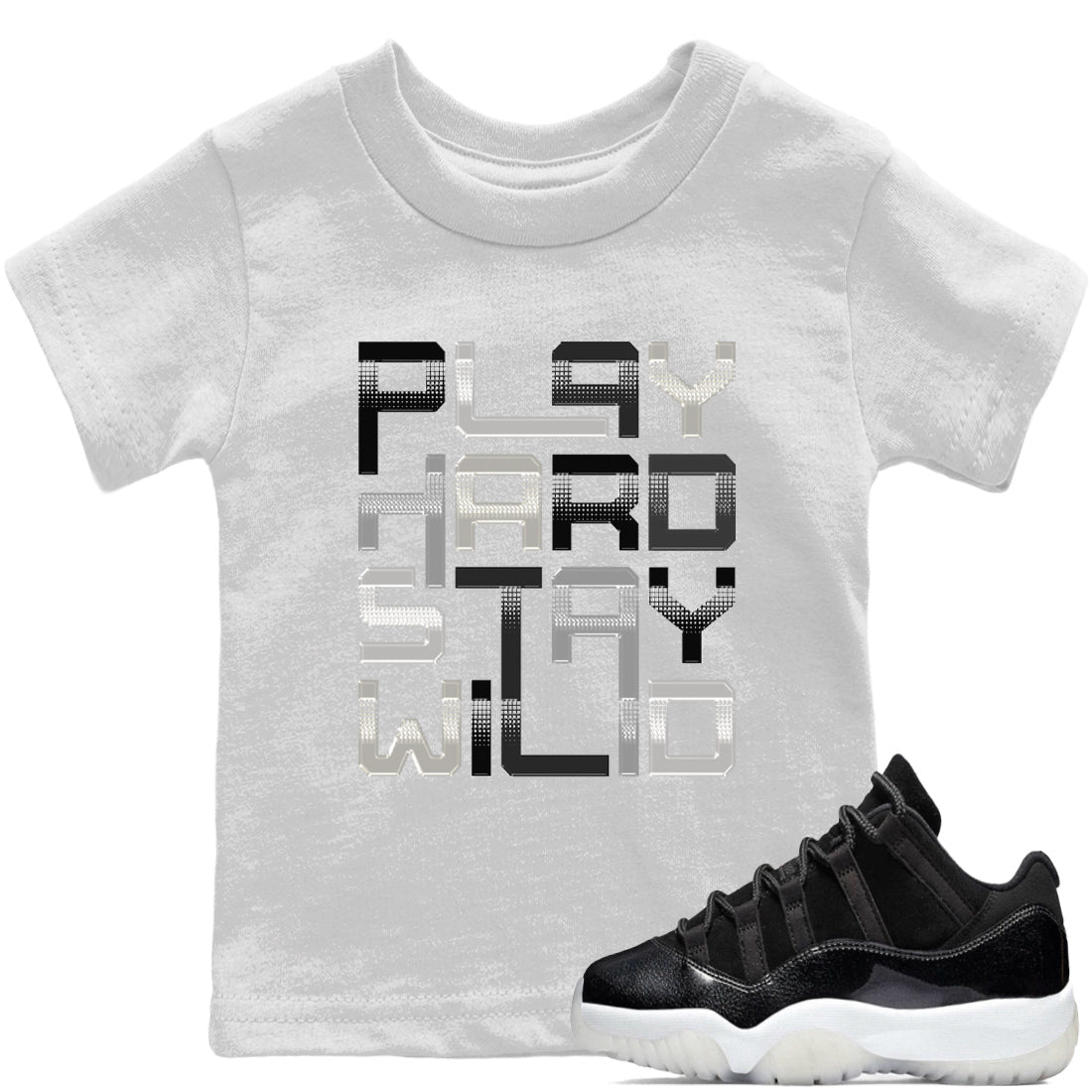 Play Hard Stay Wild Kids Tops - Air Jordan 11 72-10