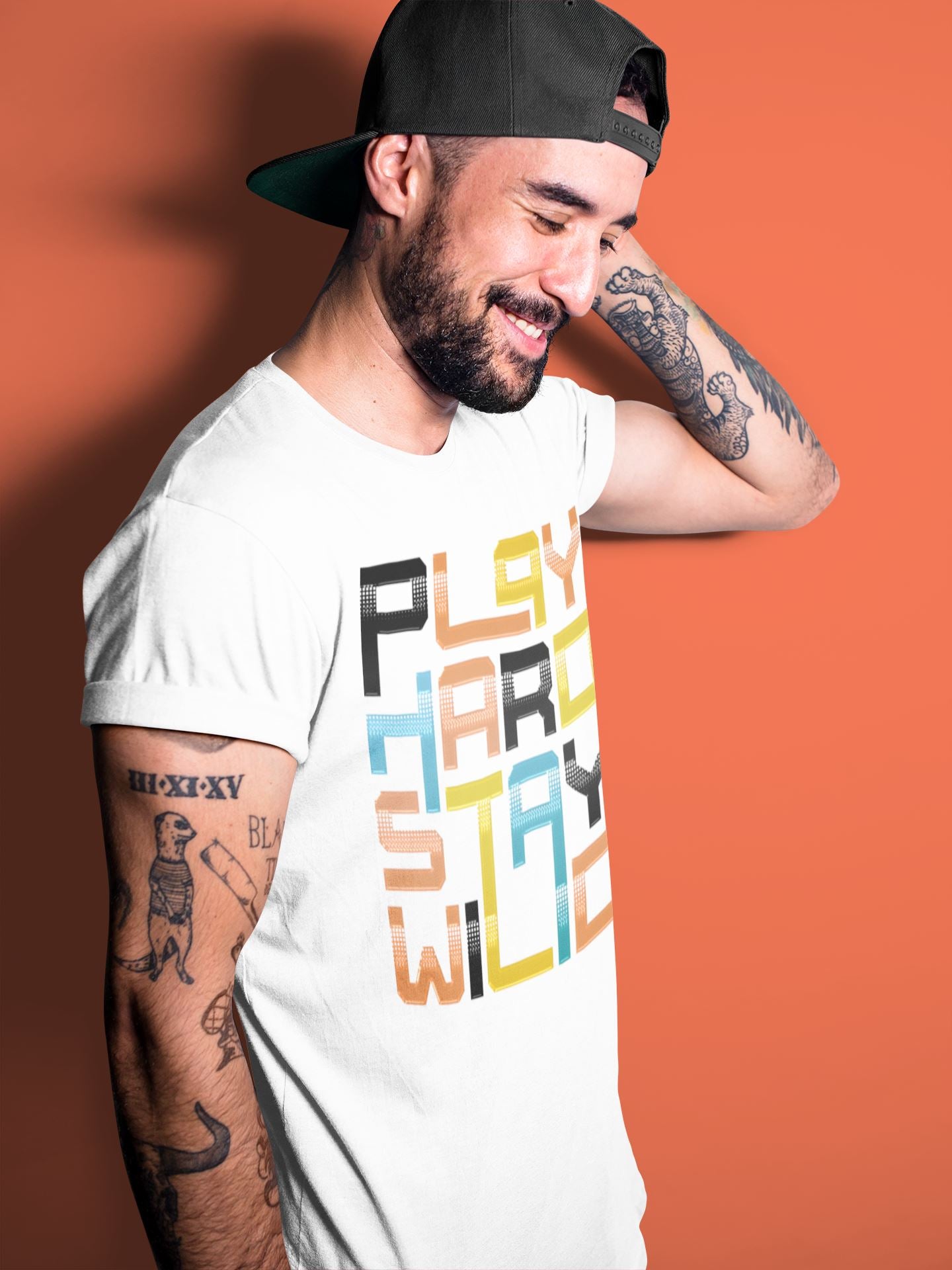 Play Hard Stay Wild Unisex Tops - Yeezy 700 Sun