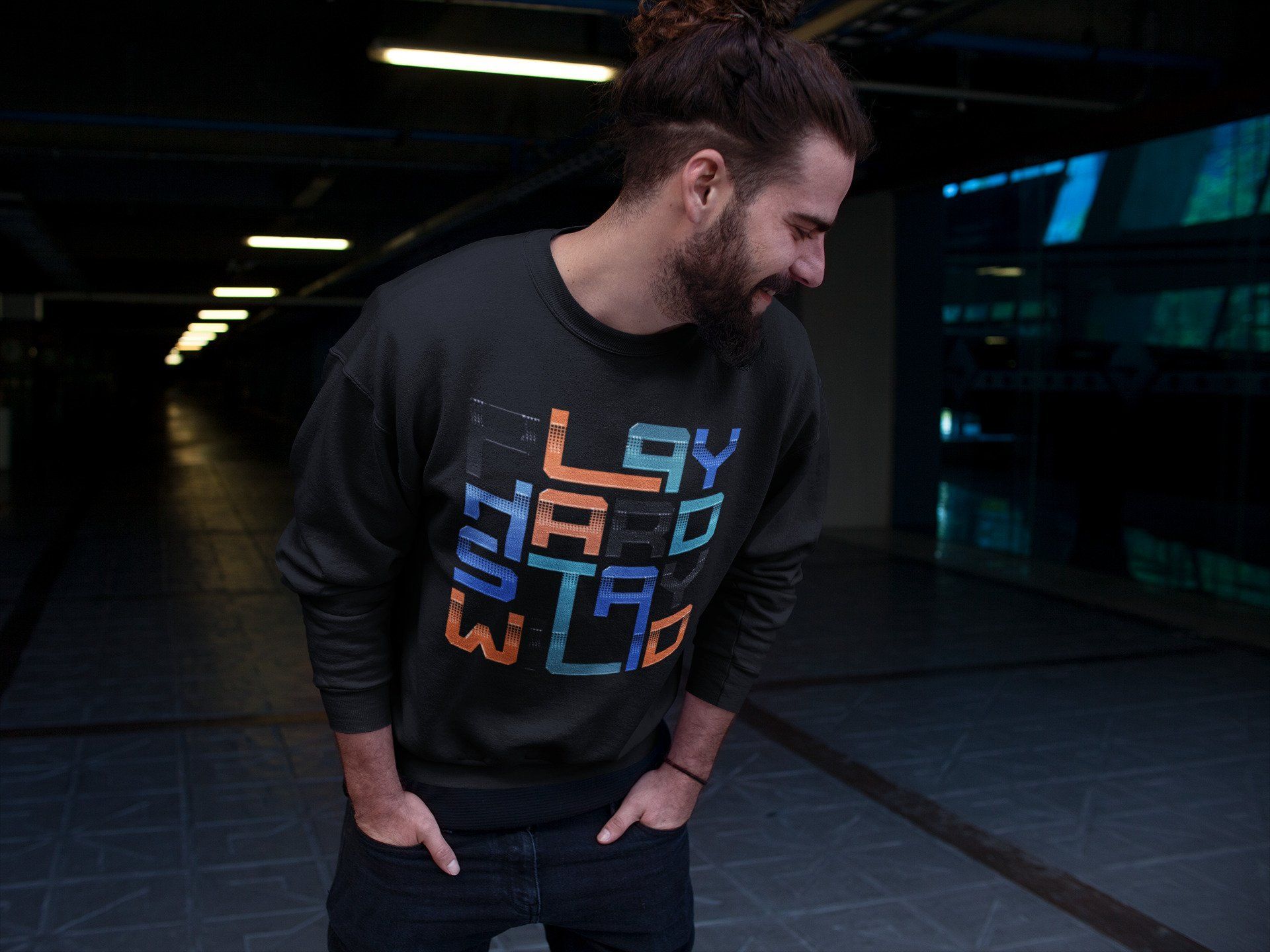 Play Hard Stay Wild Unisex Tops - Yeezy 700 Bright Blue