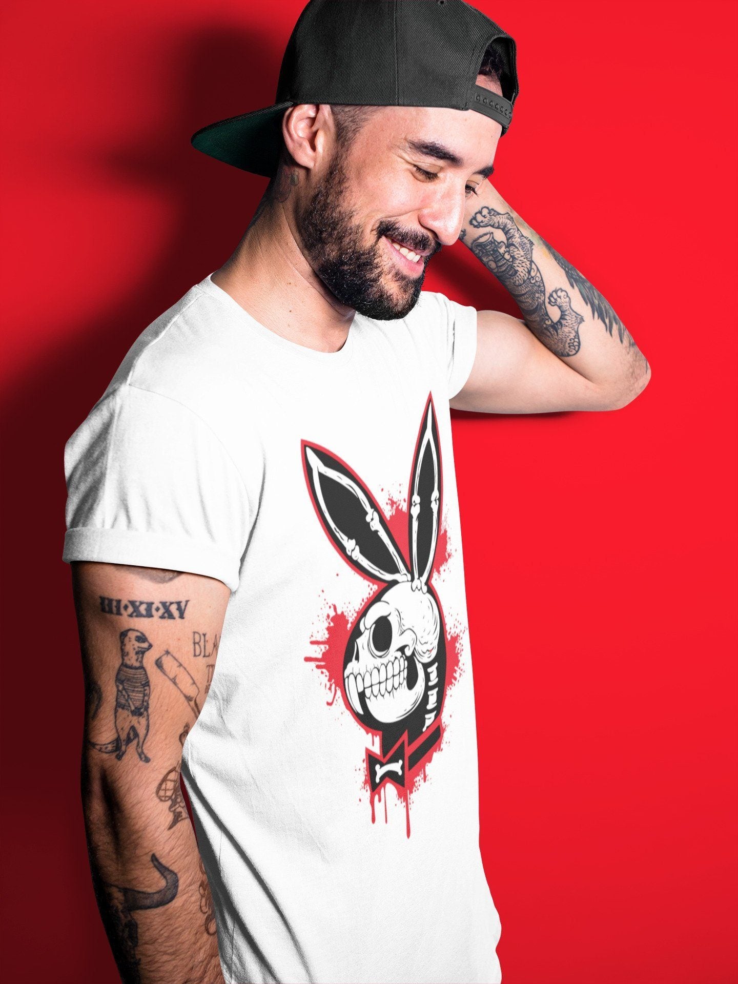 Playskull Unisex Tops - Air Jordan 4 Red Thunder