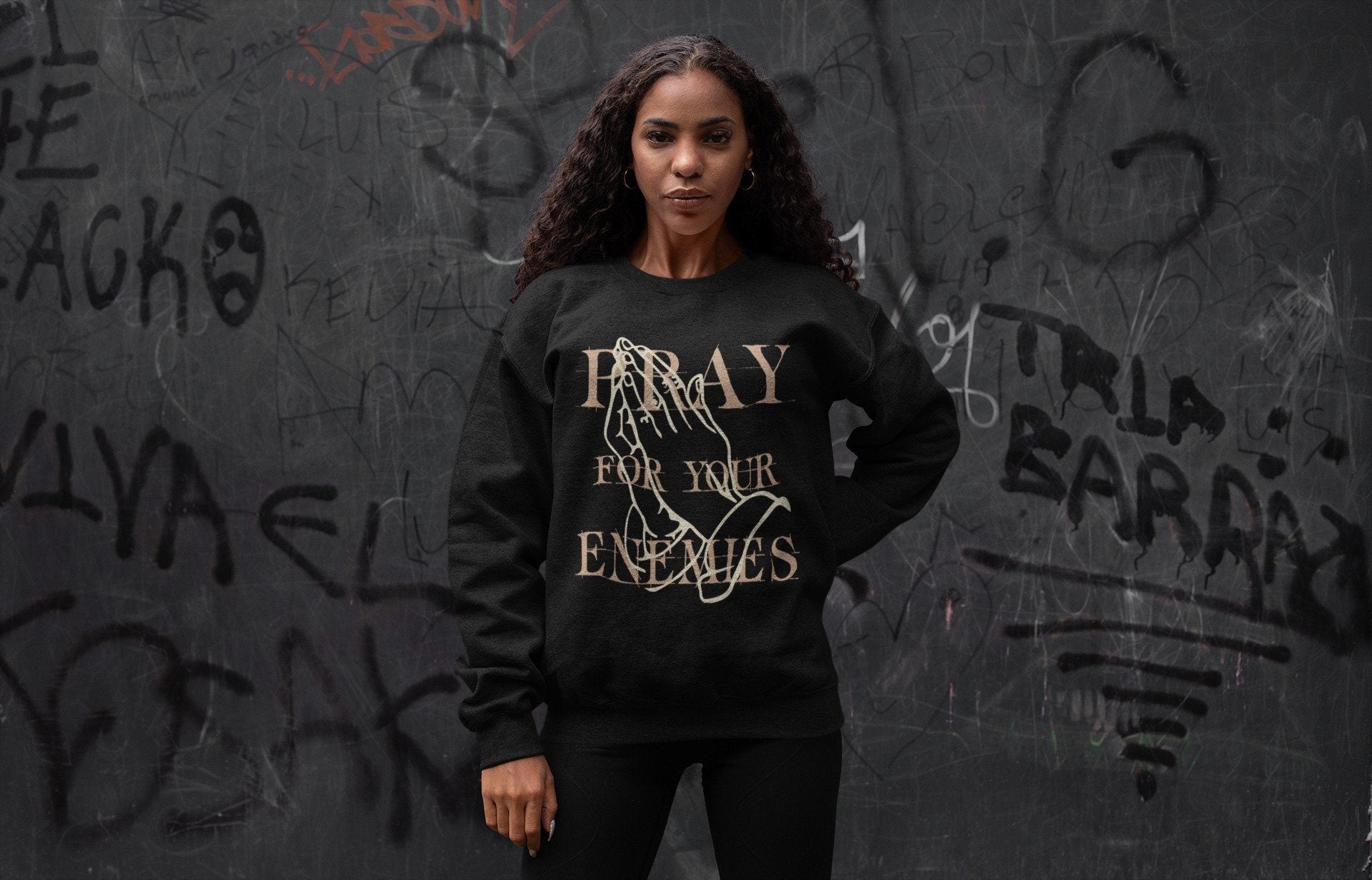 Pray For Your Enemies Unisex Tops - Yeezy 350 Ash Pearl