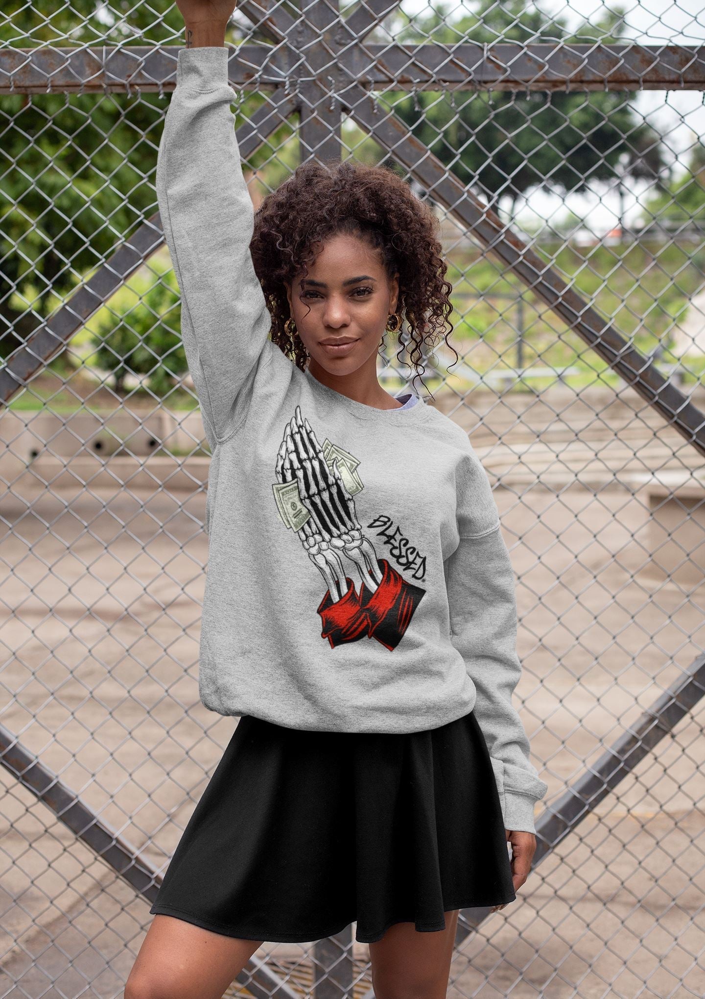Praying Skeleton Unisex Tops - Air Jordan 1 Heritage