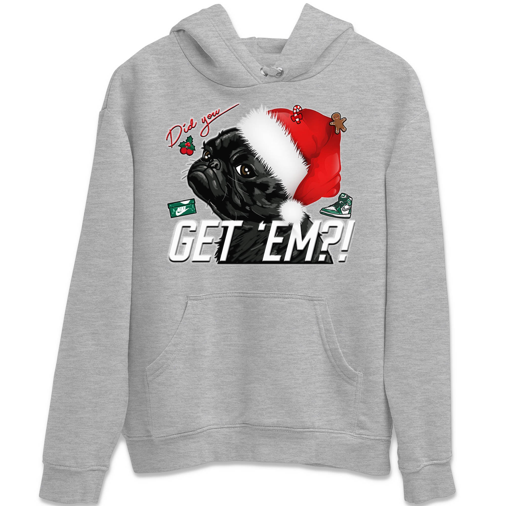 Pug Get Em Unisex Tops - Air Jordan 1 Gorge Green