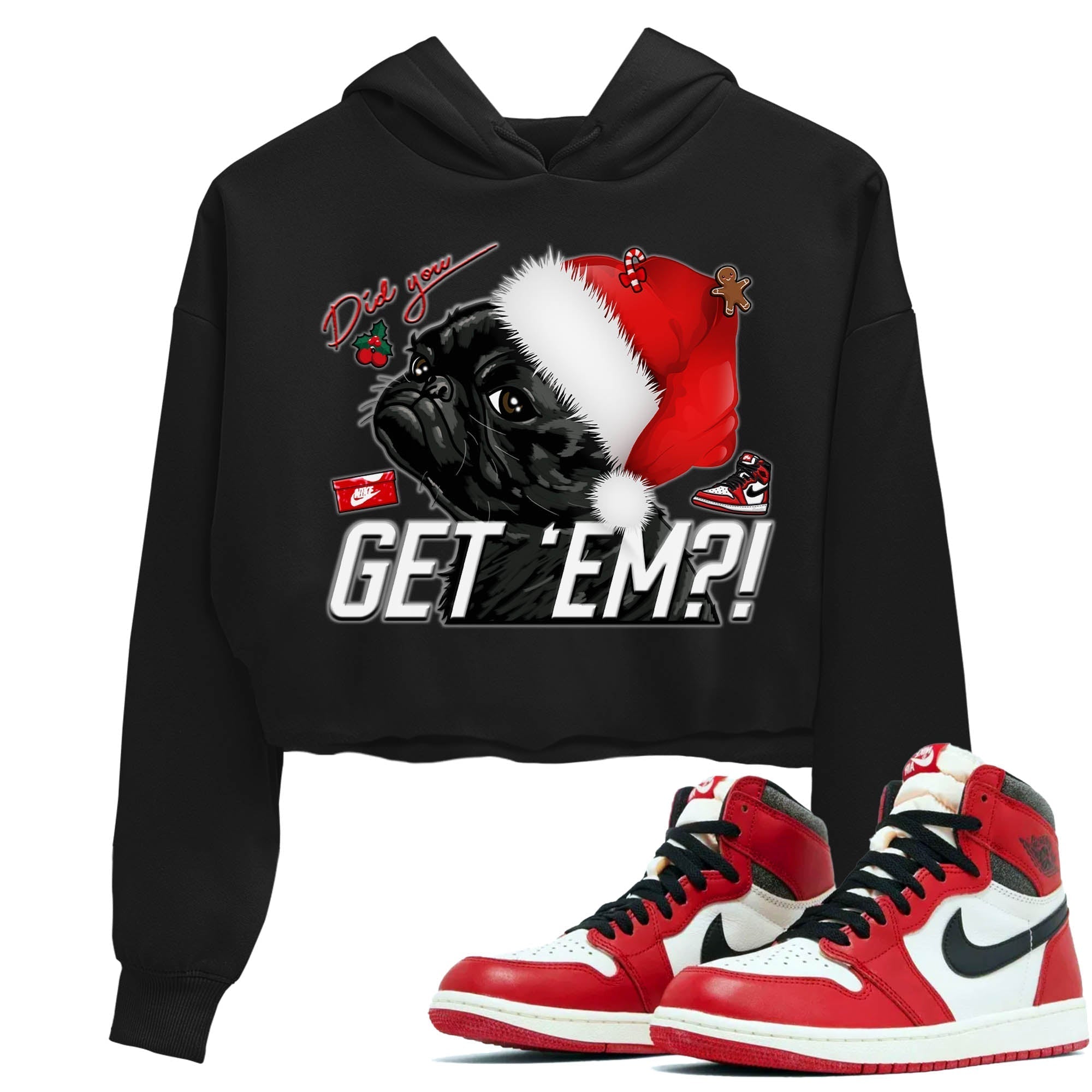 Pug Get Em Women's Tops - Air Jordan 1 Lost & Found