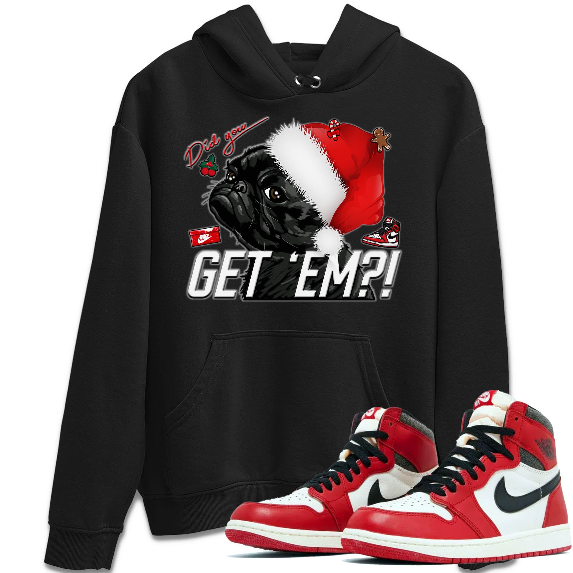 Pug Get Em Unisex Tops - Air Jordan 1 Lost & Found