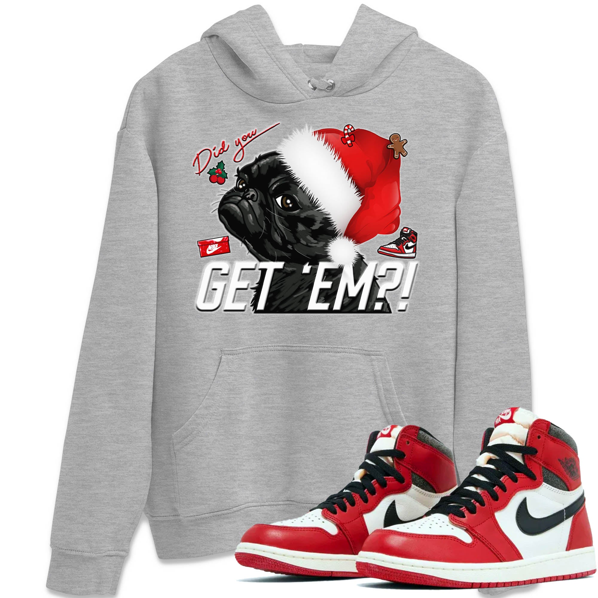 Pug Get Em Unisex Tops - Air Jordan 1 Lost & Found