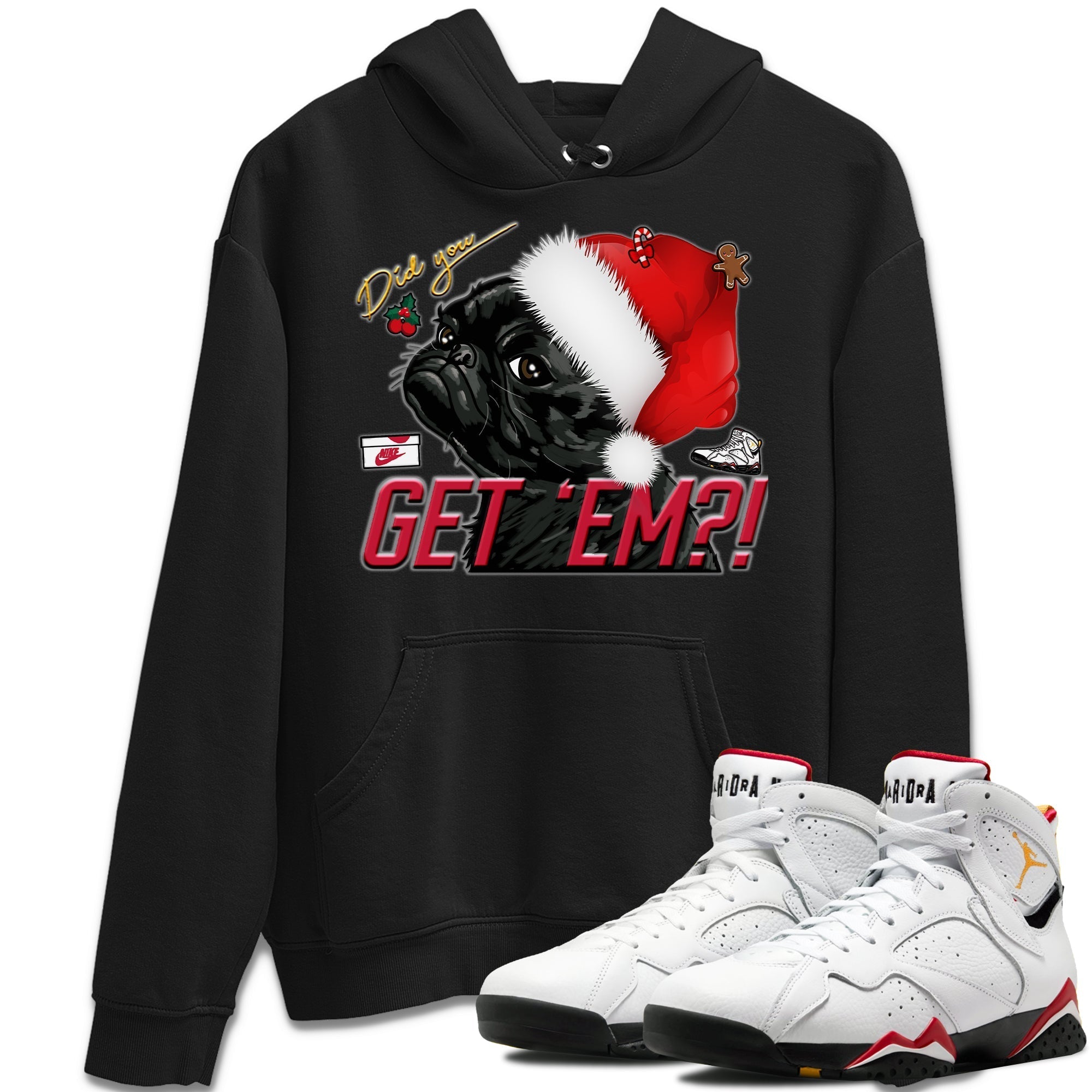 Pug Get Em Unisex Tops - Air Jordan 7 Cardinal