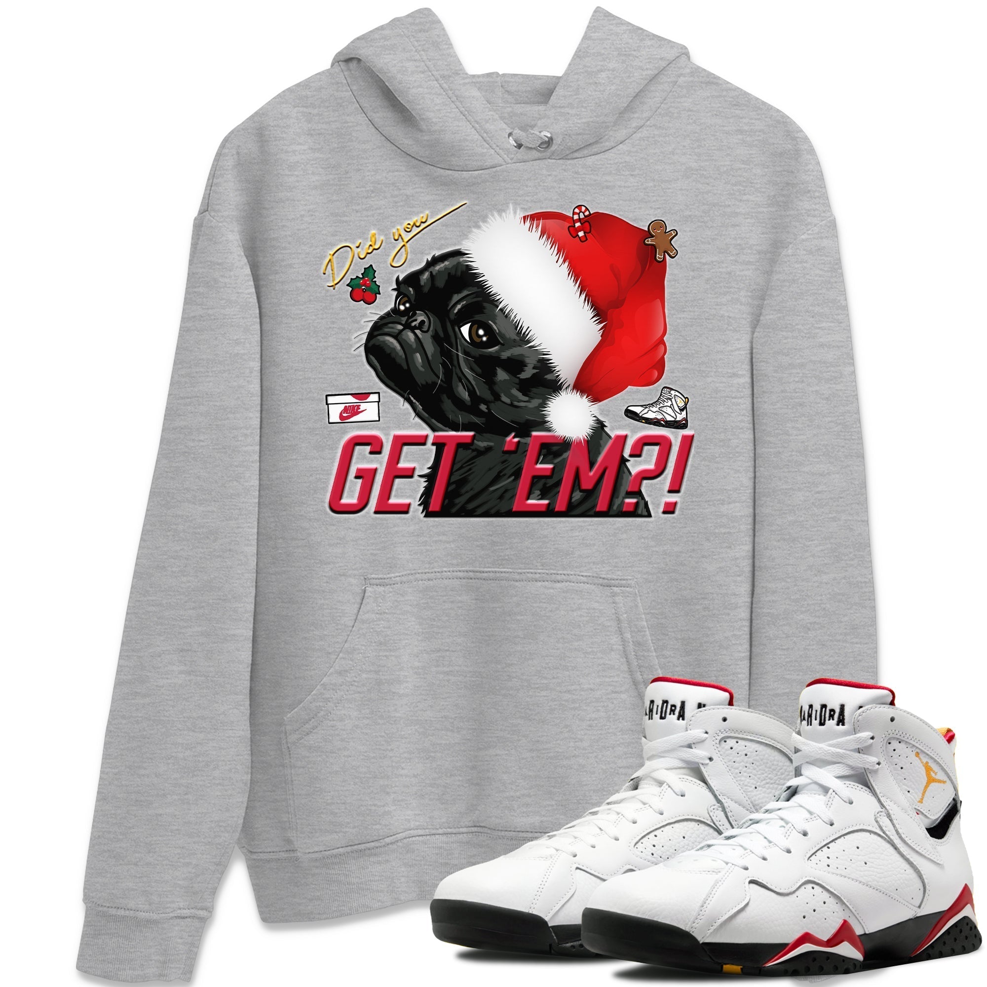 Pug Get Em Unisex Tops - Air Jordan 7 Cardinal