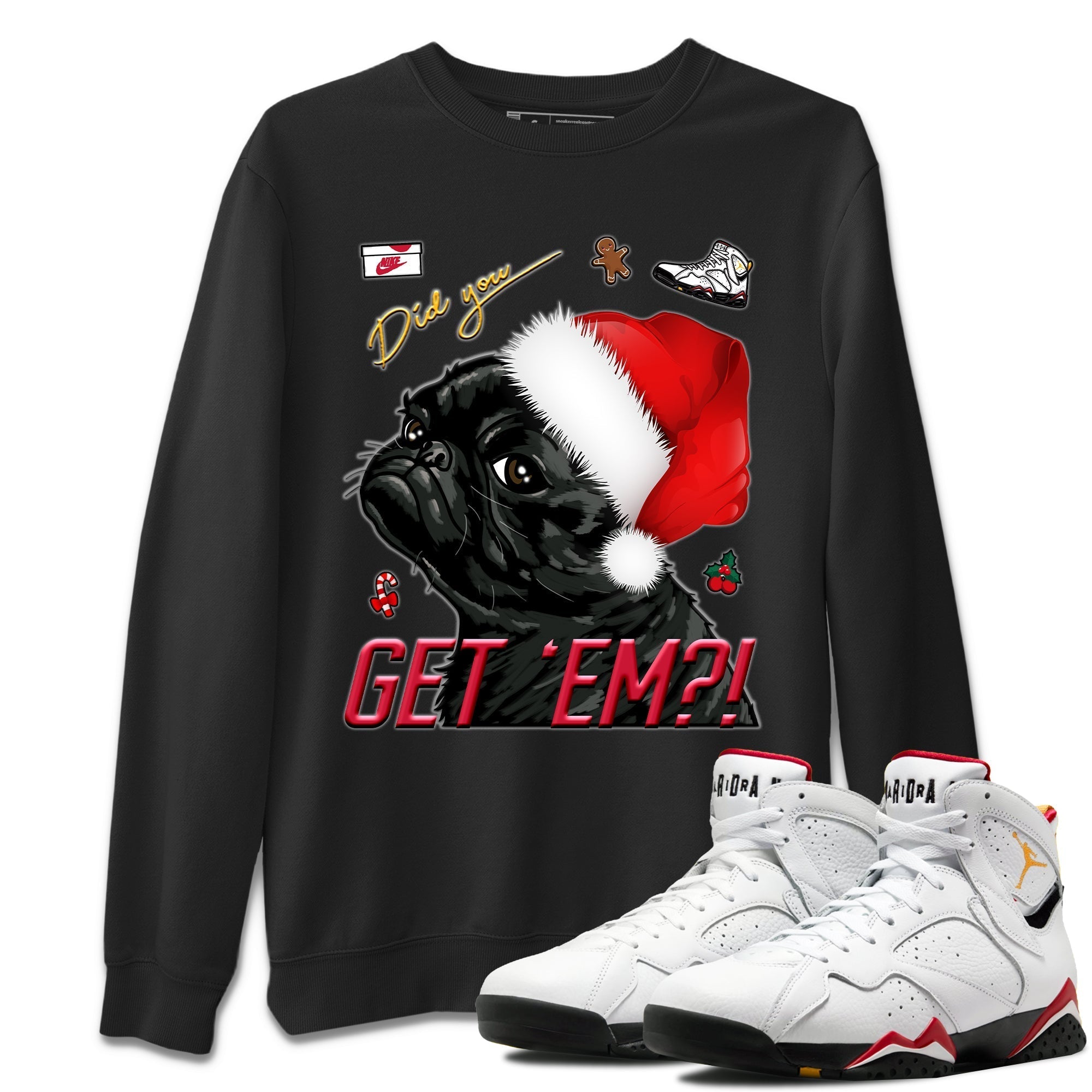 Pug Get Em Unisex Tops - Air Jordan 7 Cardinal
