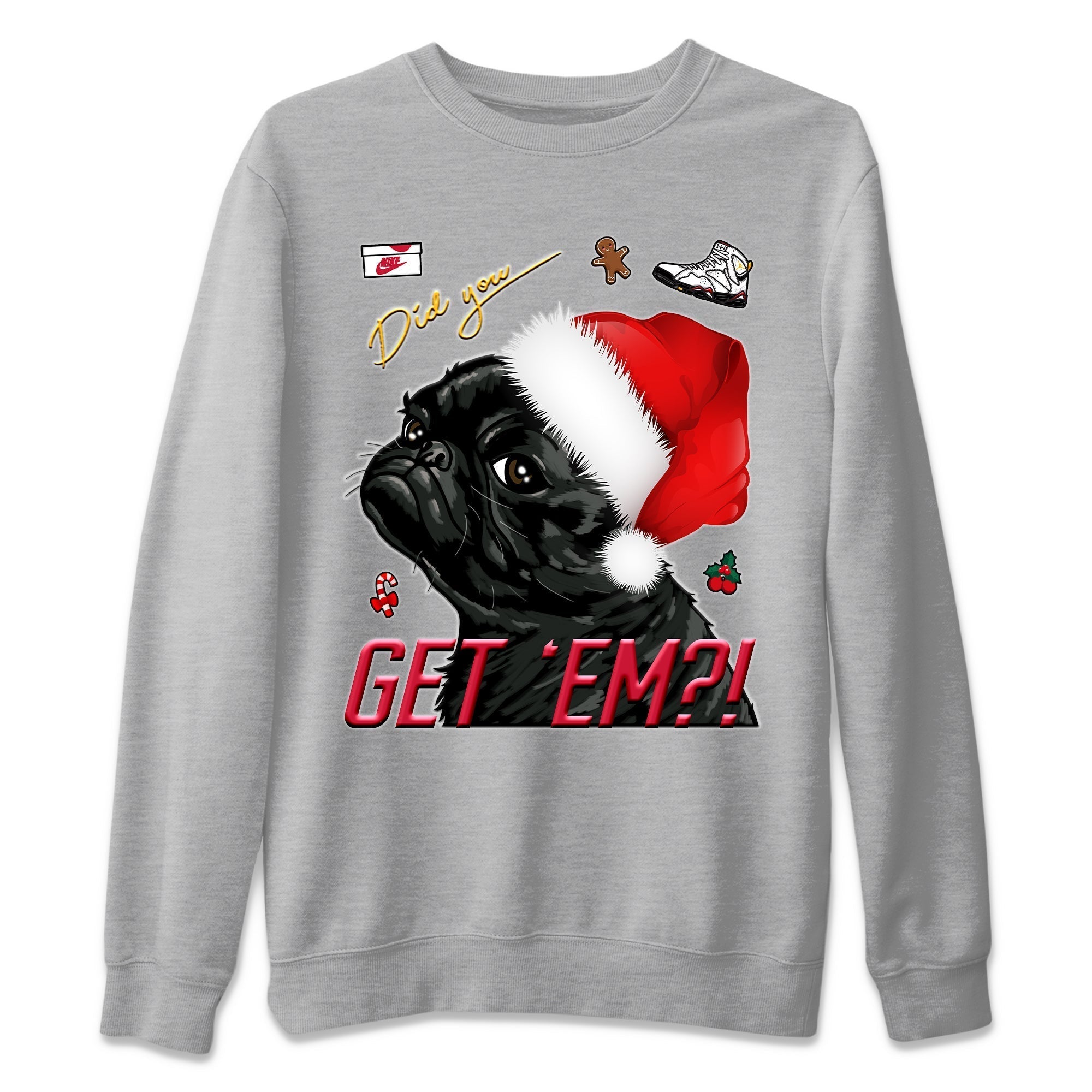 Pug Get Em Unisex Tops - Air Jordan 7 Cardinal