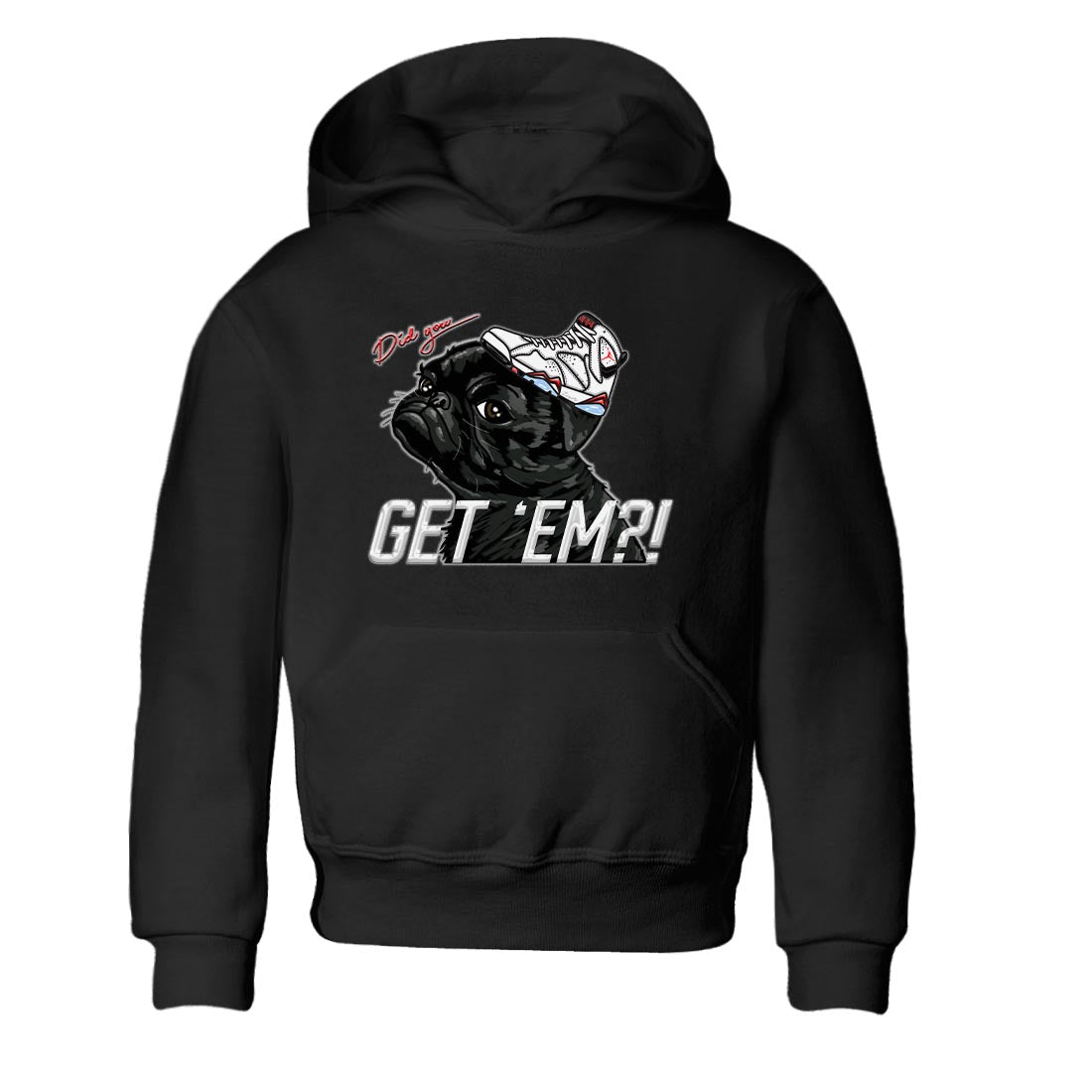 Pug Get Em snkmatch Tee Kids - Air Jordan 7 White Infrared