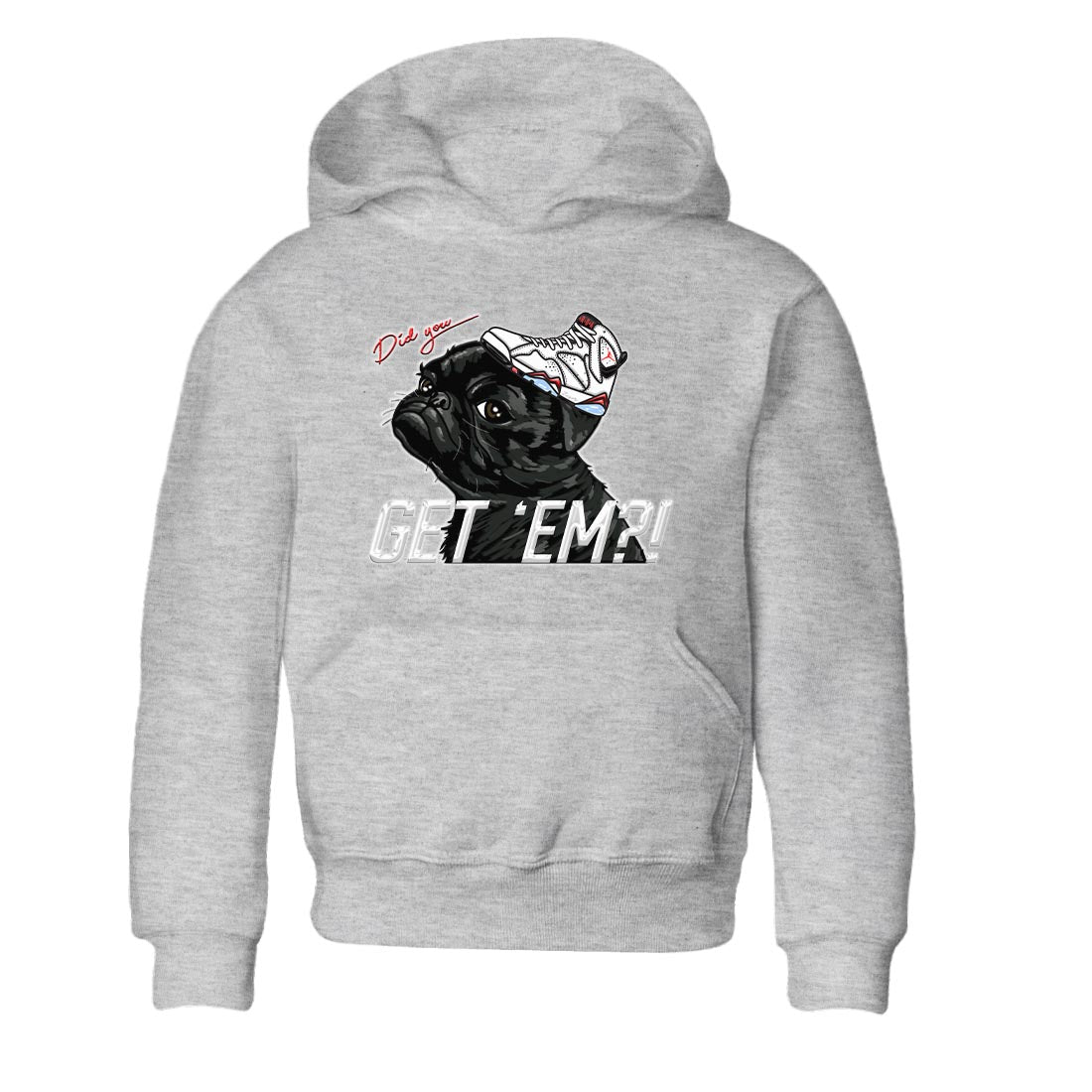 Pug Get Em snkmatch Tee Kids - Air Jordan 7 White Infrared