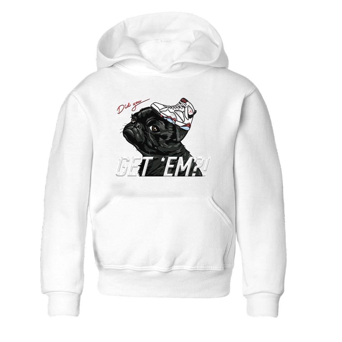 Pug Get Em snkmatch Tee Kids - Air Jordan 7 White Infrared
