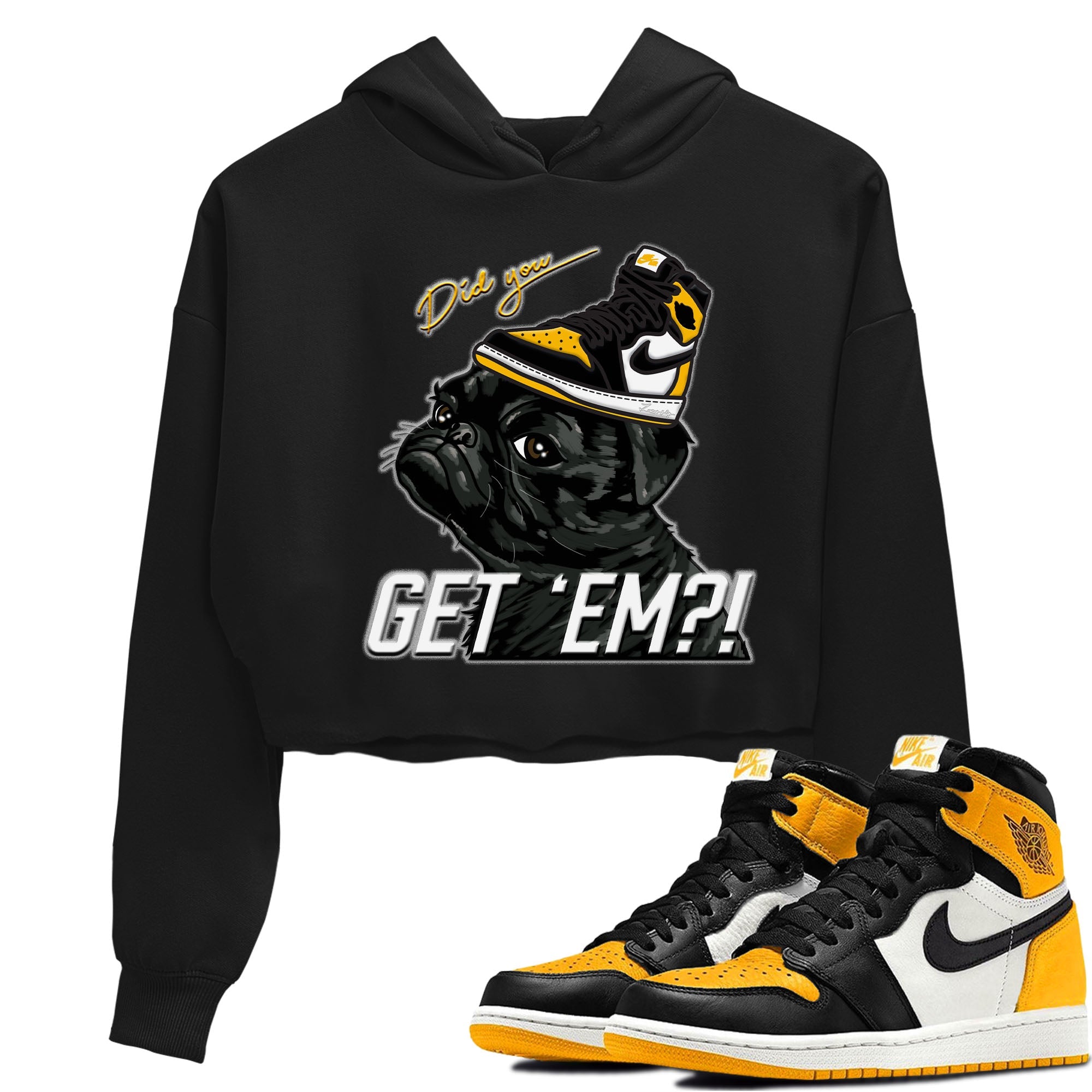 Pug Get Em Women's Tops - Air Jordan 1 Taxi