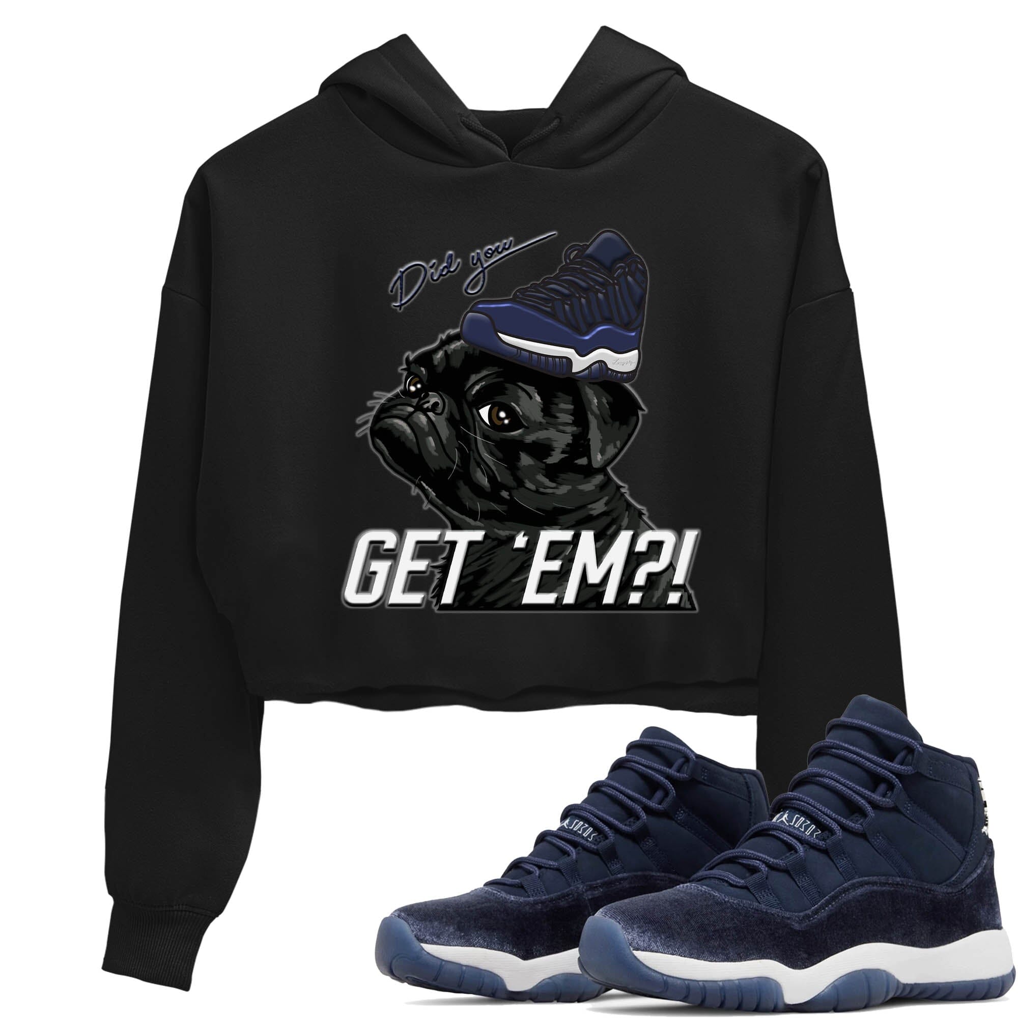 Pug Get Em Women's Tops - Air Jordan 11 Midnight Navy