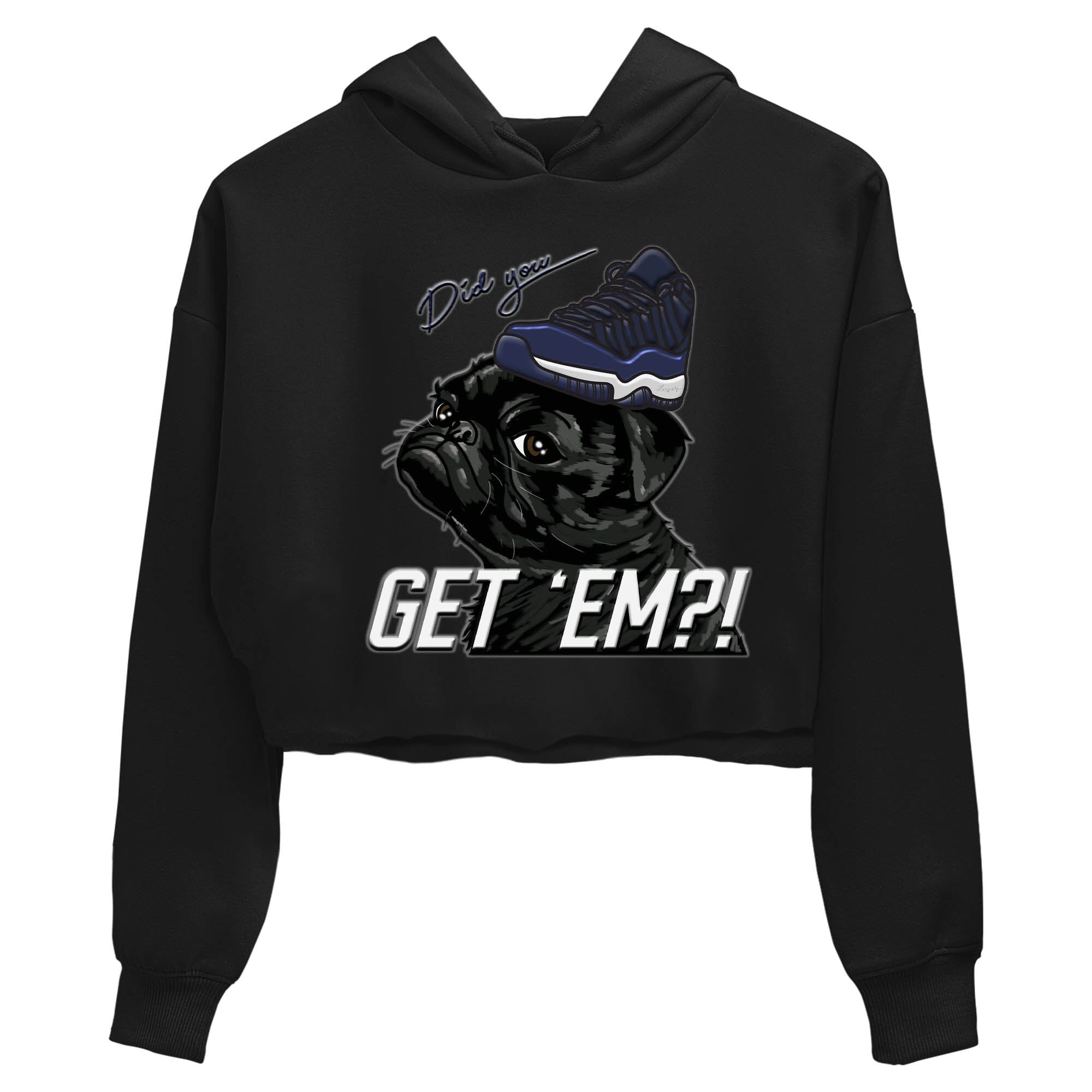Pug Get Em Women's Tops - Air Jordan 11 Midnight Navy
