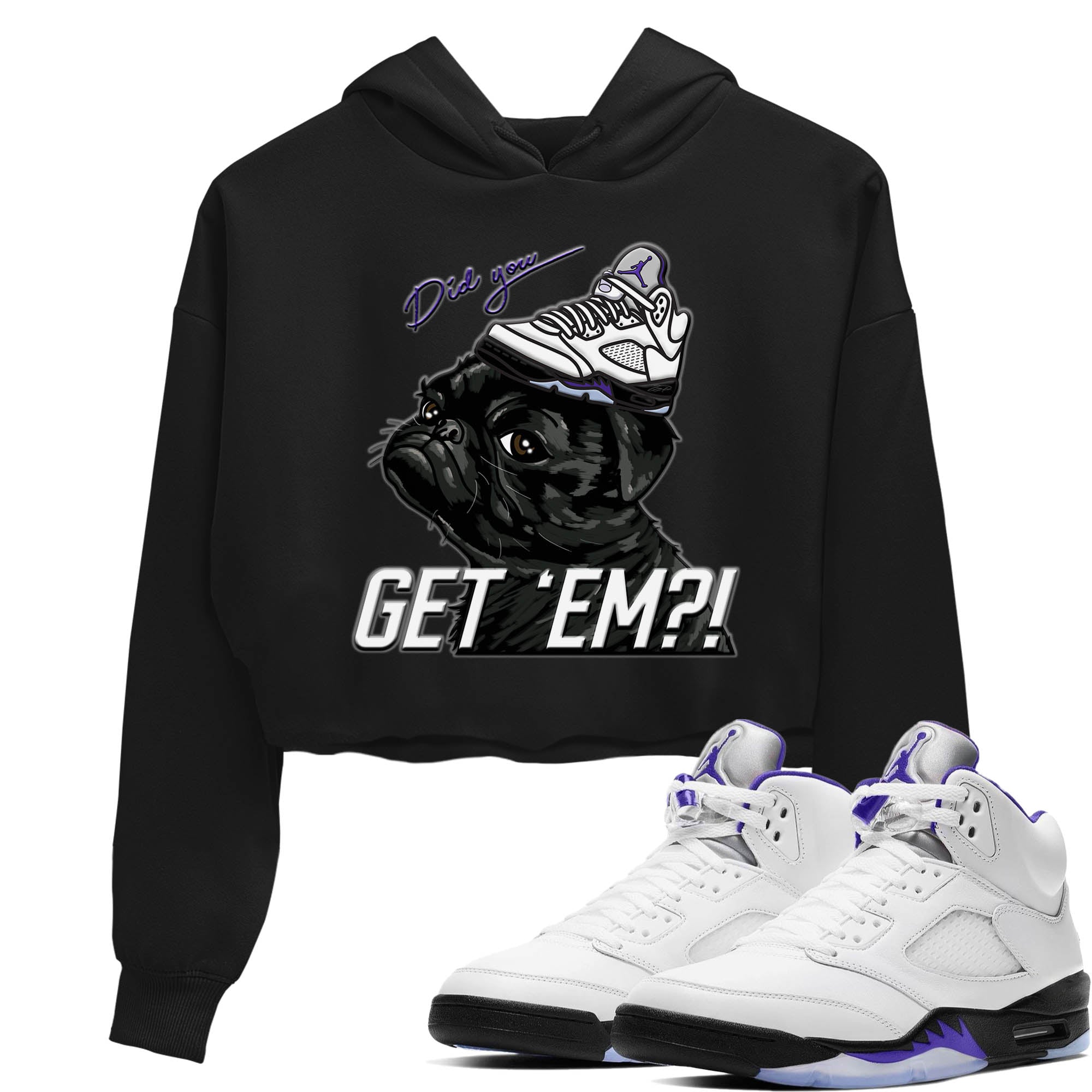 Pug Get Em Women's Tops - Air Jordan 5 Concord