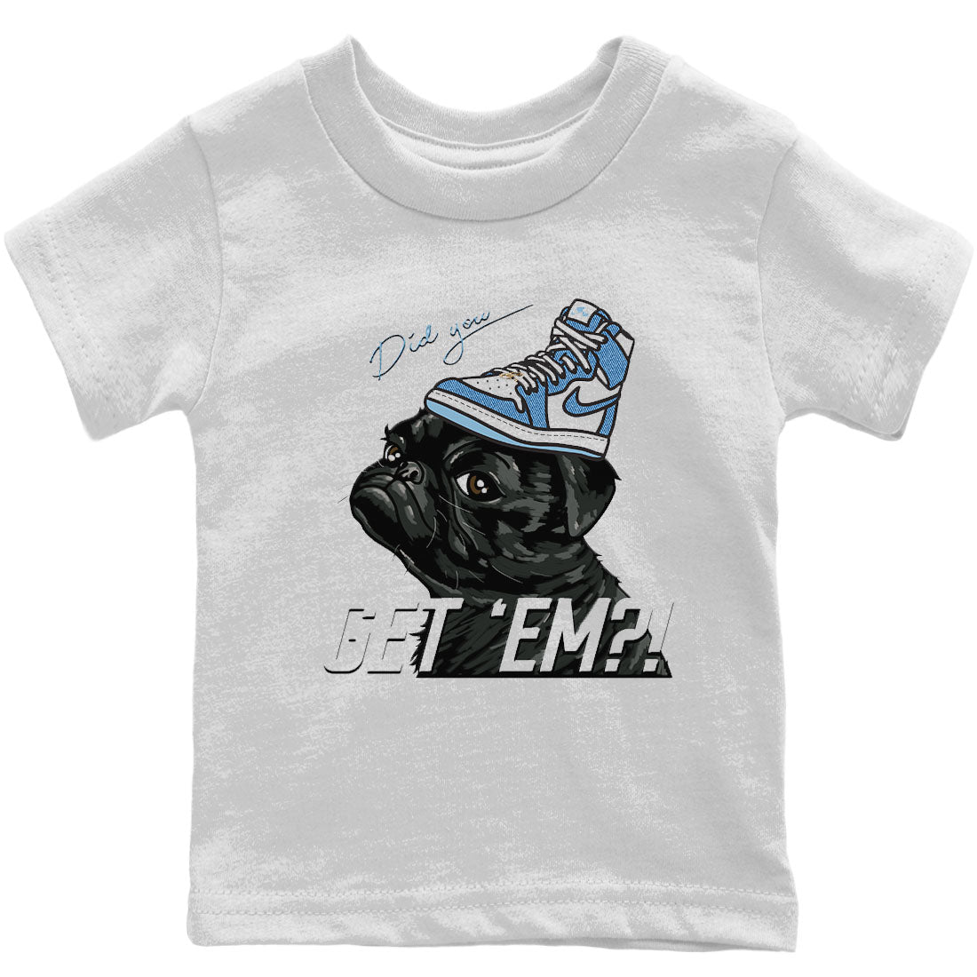 Pug Get Em Kids Tops - Air Jordan 1 Denim