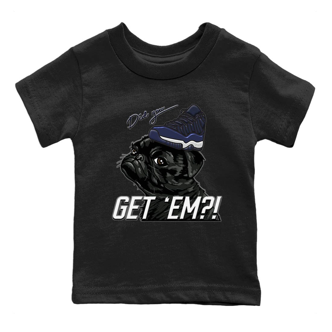 Pug Get Em Kids Tops - Air Jordan 11 Midnight Navy