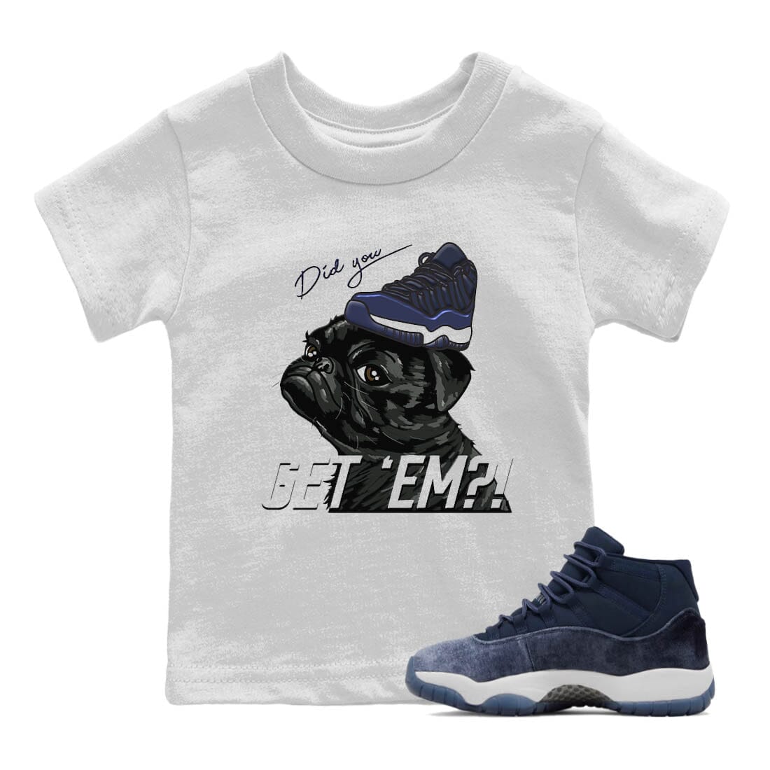 Pug Get Em Kids Tops - Air Jordan 11 Midnight Navy