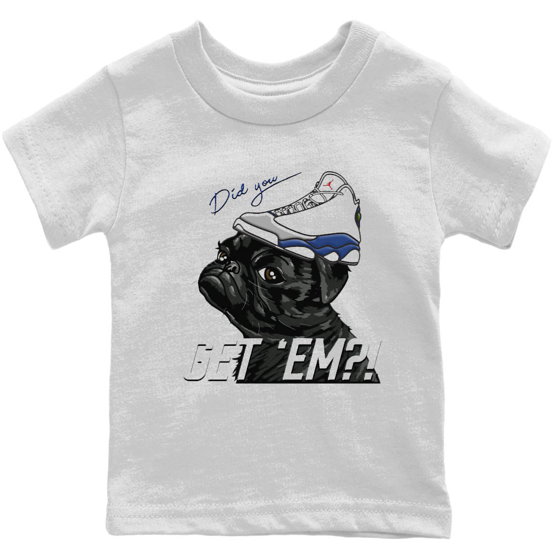 Pug Get Em Kids Tops - Air Jordan 13 French Blue