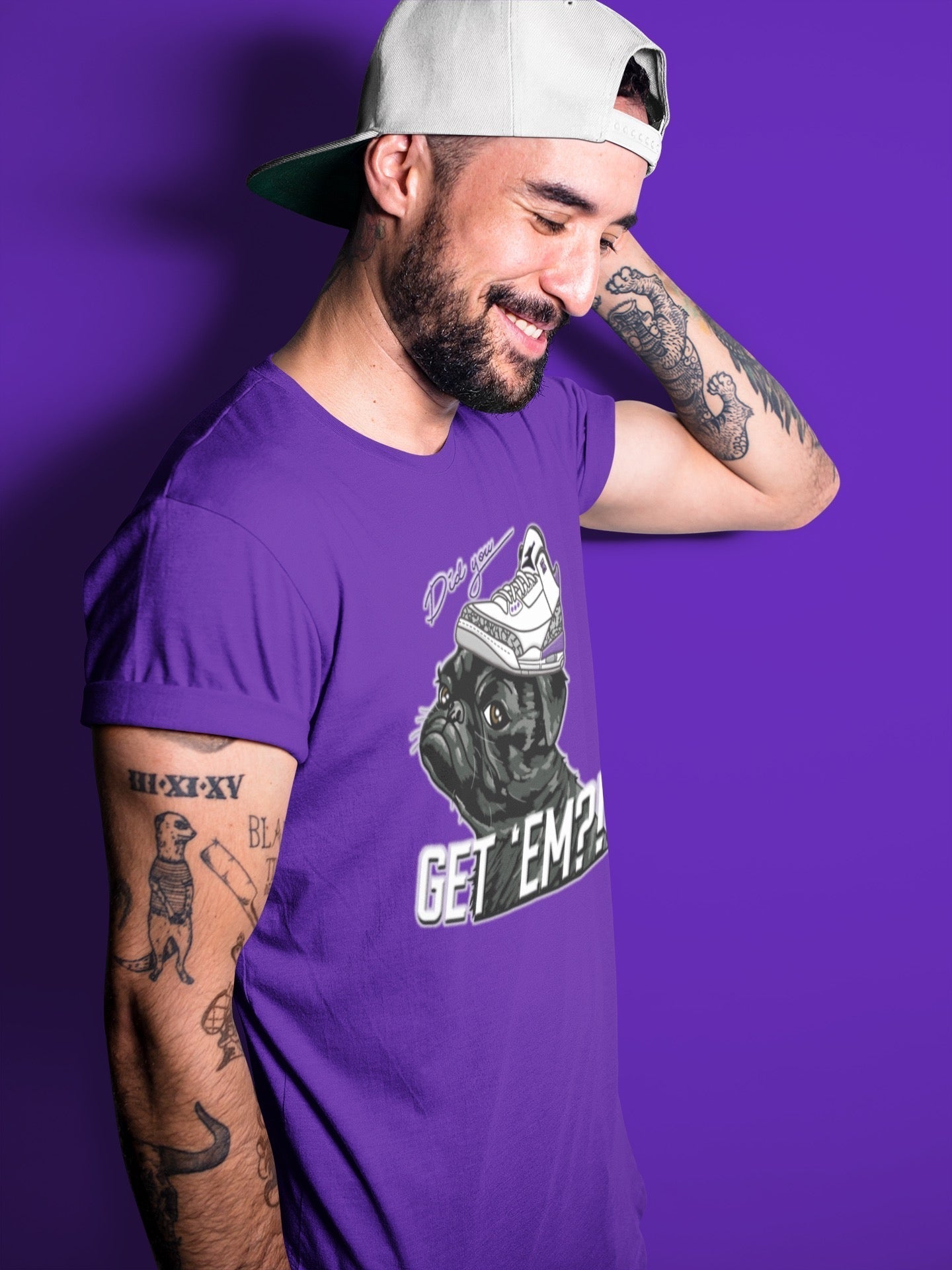 Pug Get Em Unisex Tops - Air Jordan 3 Dark Iris