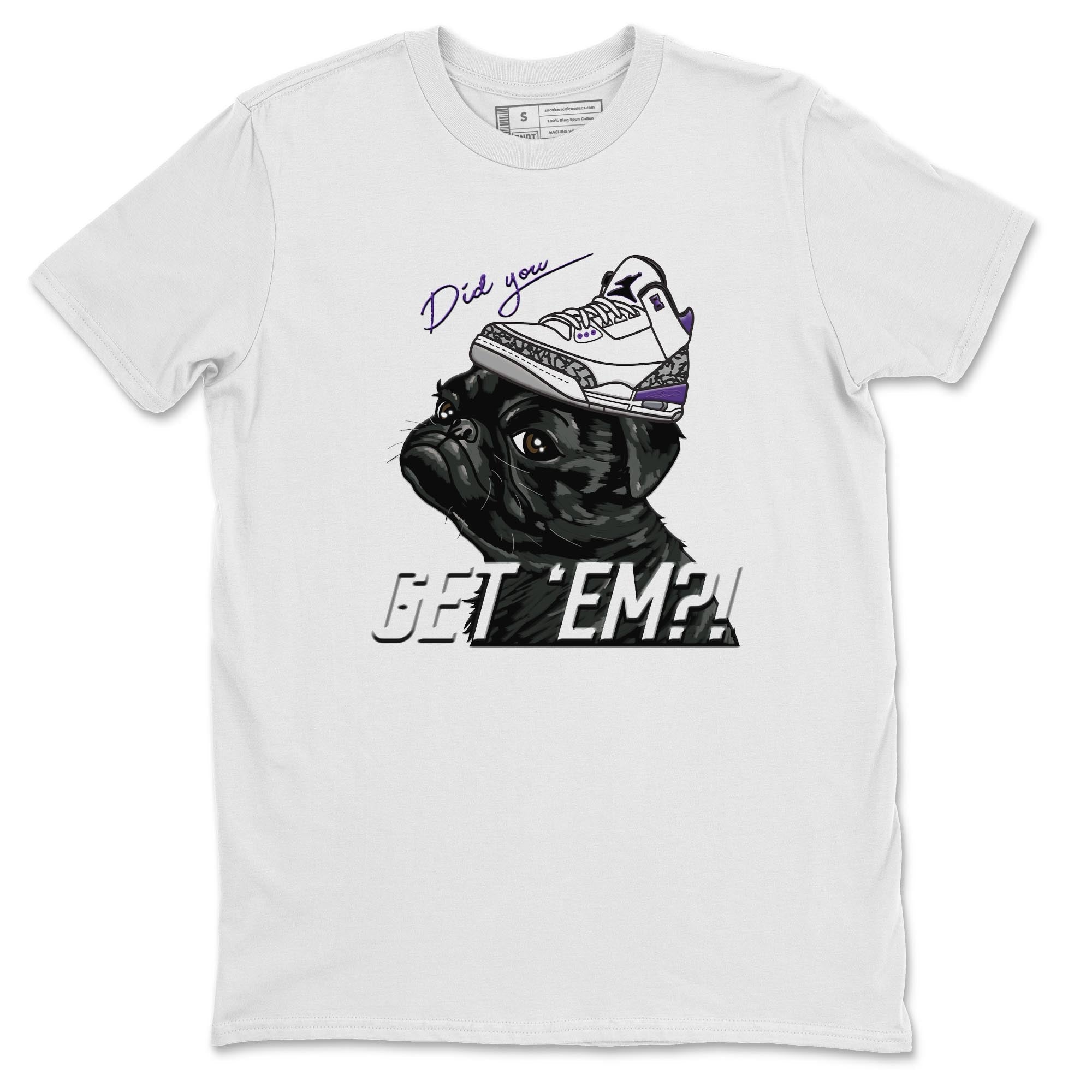 Pug Get Em Unisex Tops - Air Jordan 3 Dark Iris