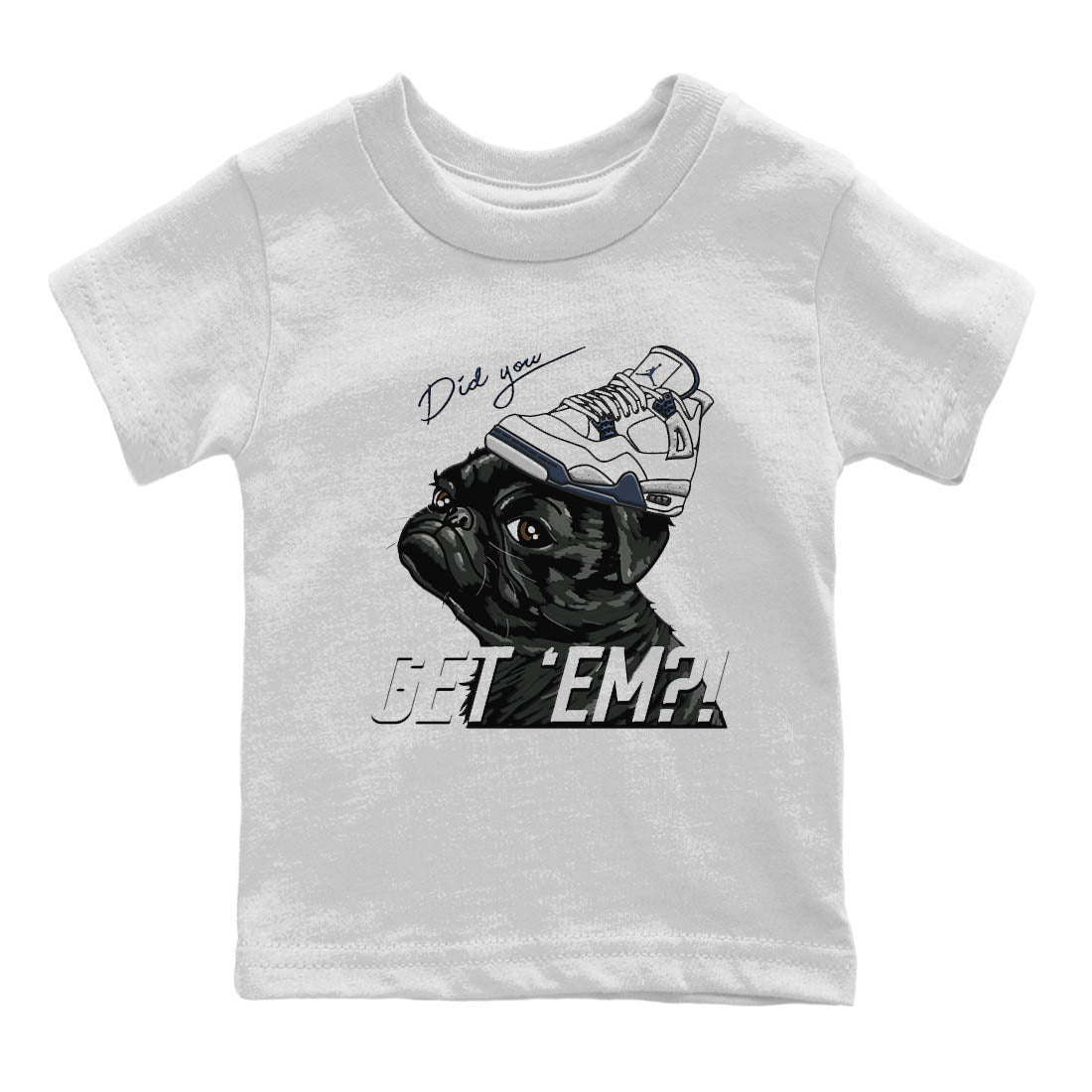 Pug Get Em Kids Tops - Air Jordan 4 Midnight Navy