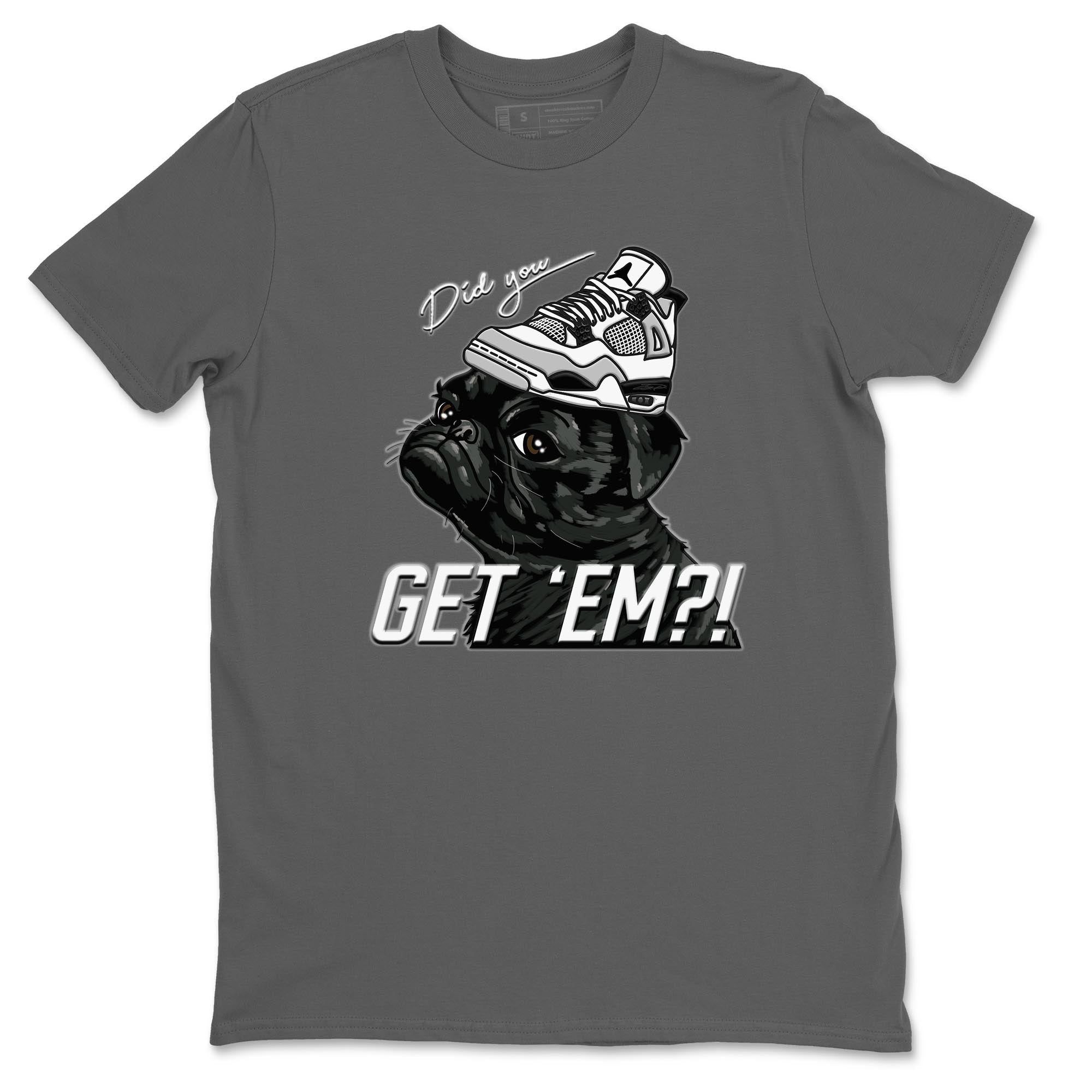 Pug Get Em Unisex Tops - Air Jordan 4 Military Black