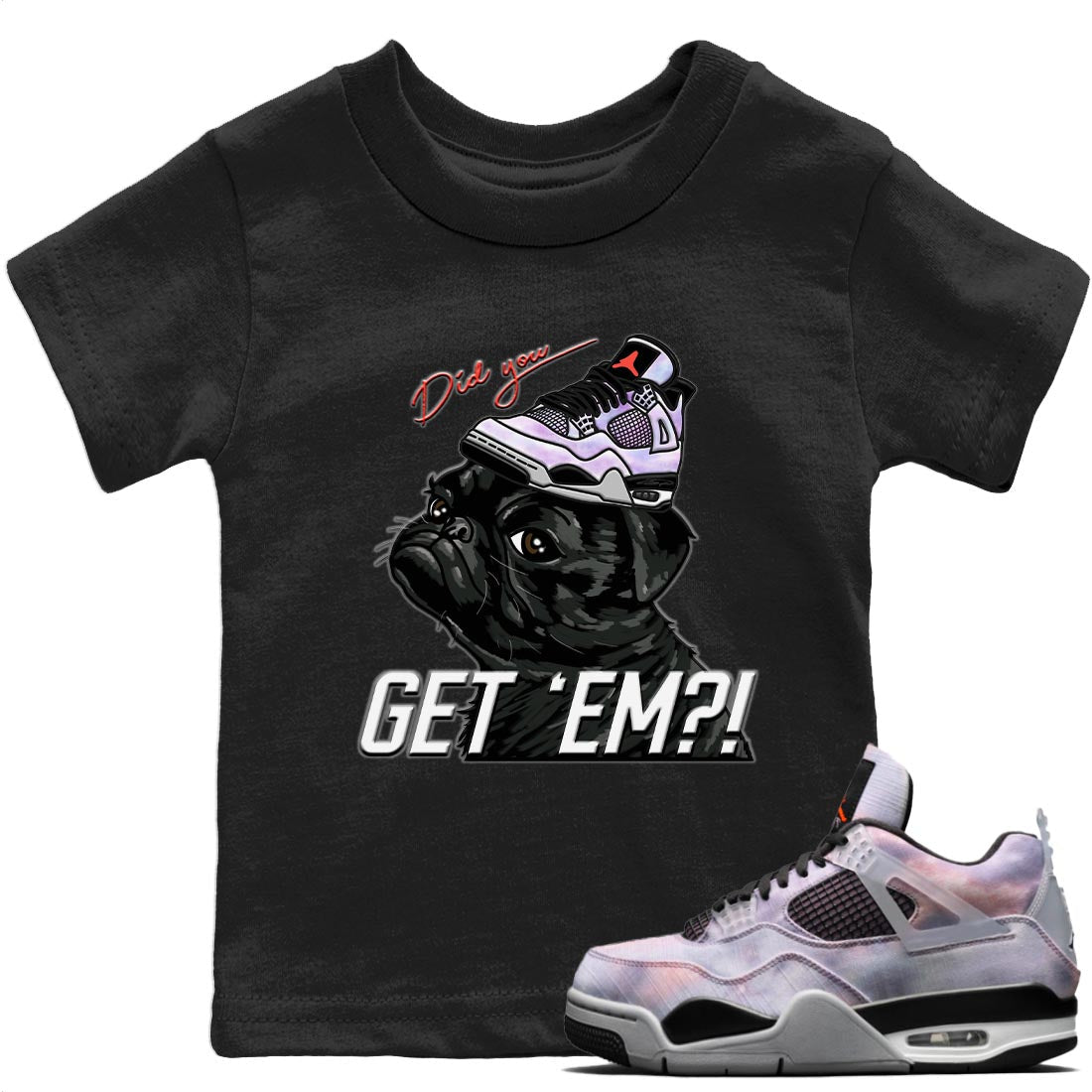 Pug Get Em Kids Tops - Air Jordan 4 Zen Master