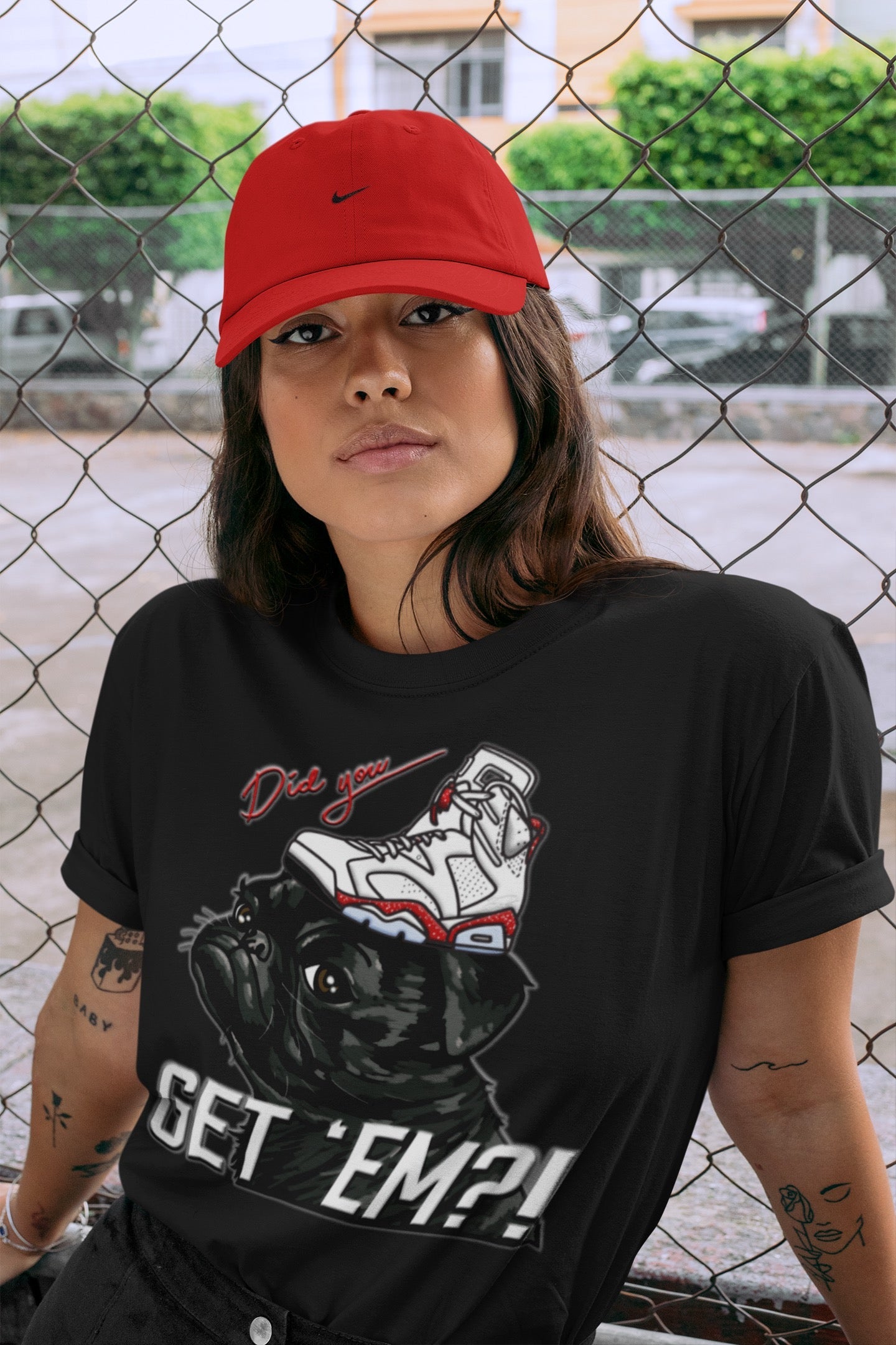 Pug Get Em Unisex Tops - Air Jordan 6 Red Velvet Cookies
