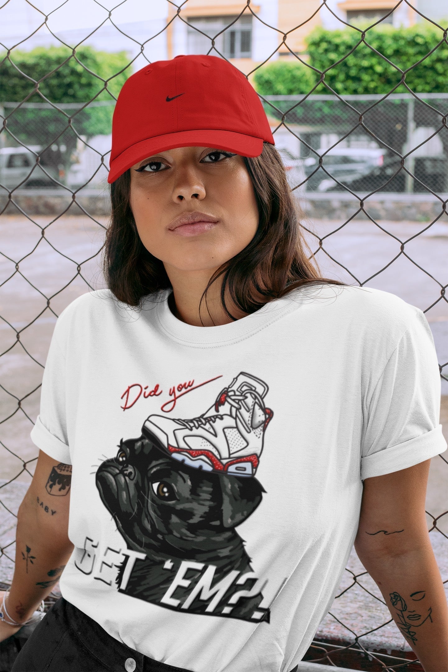 Pug Get Em Unisex Tops - Air Jordan 6 Red Velvet Cookies