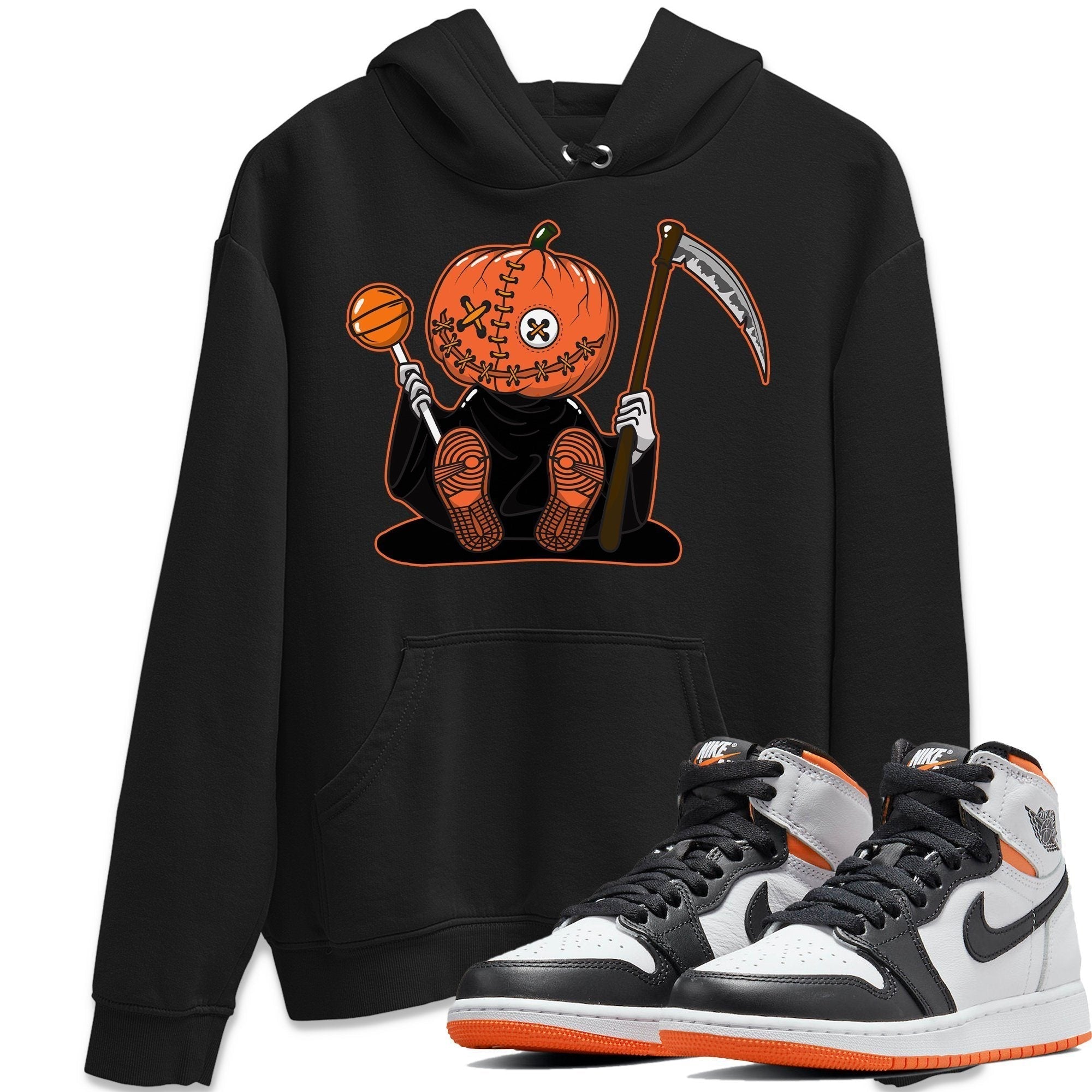 Pumpkin Head Unisex Tops - Air Jordan 1 Electro Orange