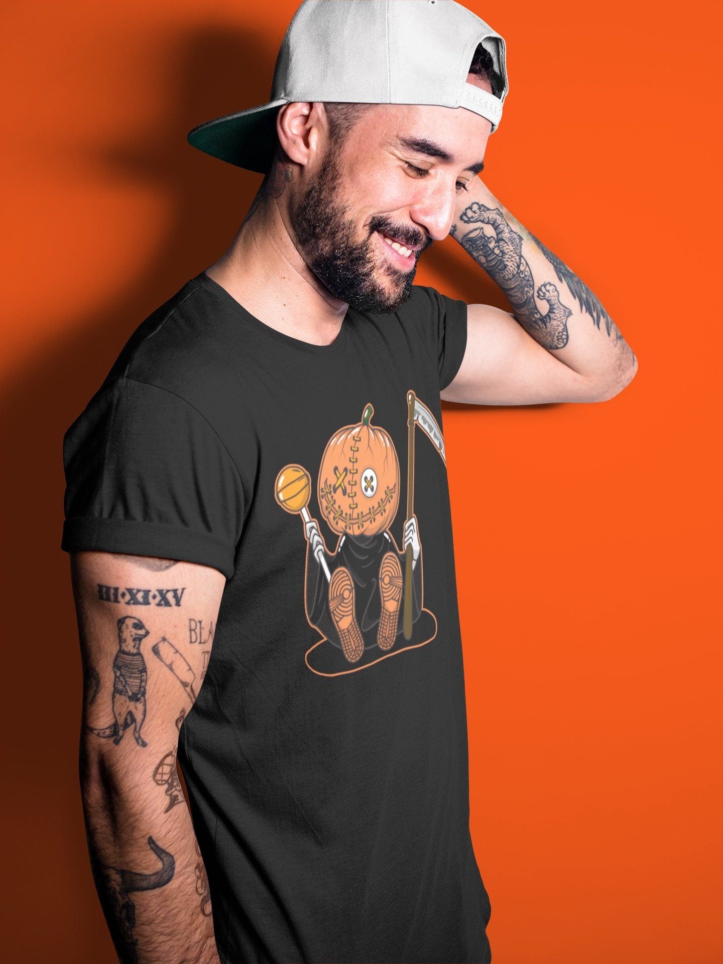 Pumpkin Head Unisex Tops - Air Jordan 1 Electro Orange
