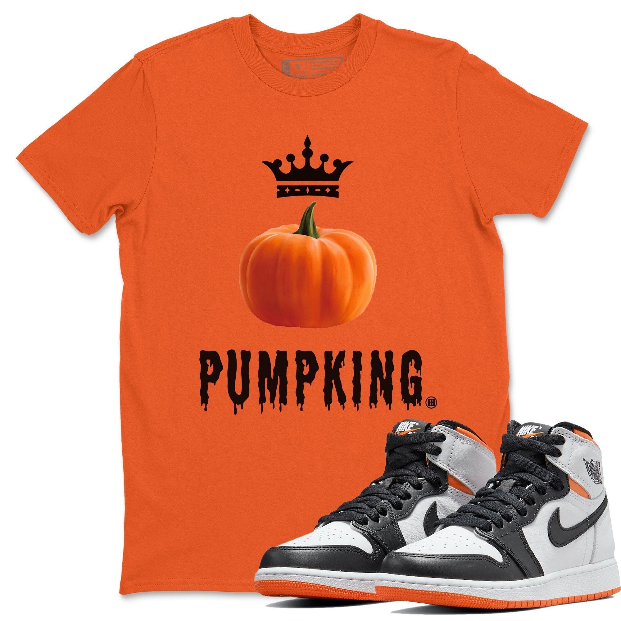 Pumpking Unisex Tops - Air Jordan 1 Electro Orange