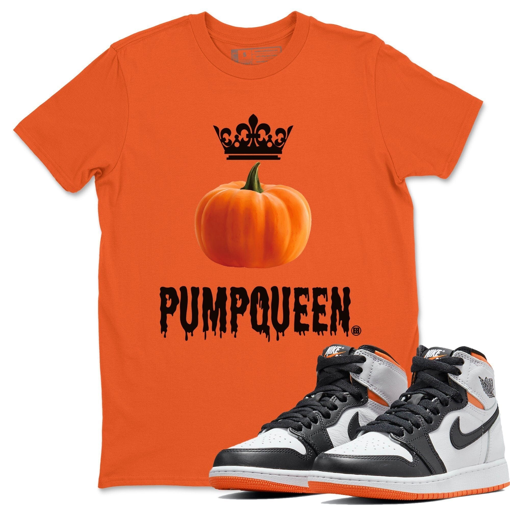 Pumpqueen Unisex Tops - Air Jordan 1 Electro Orange
