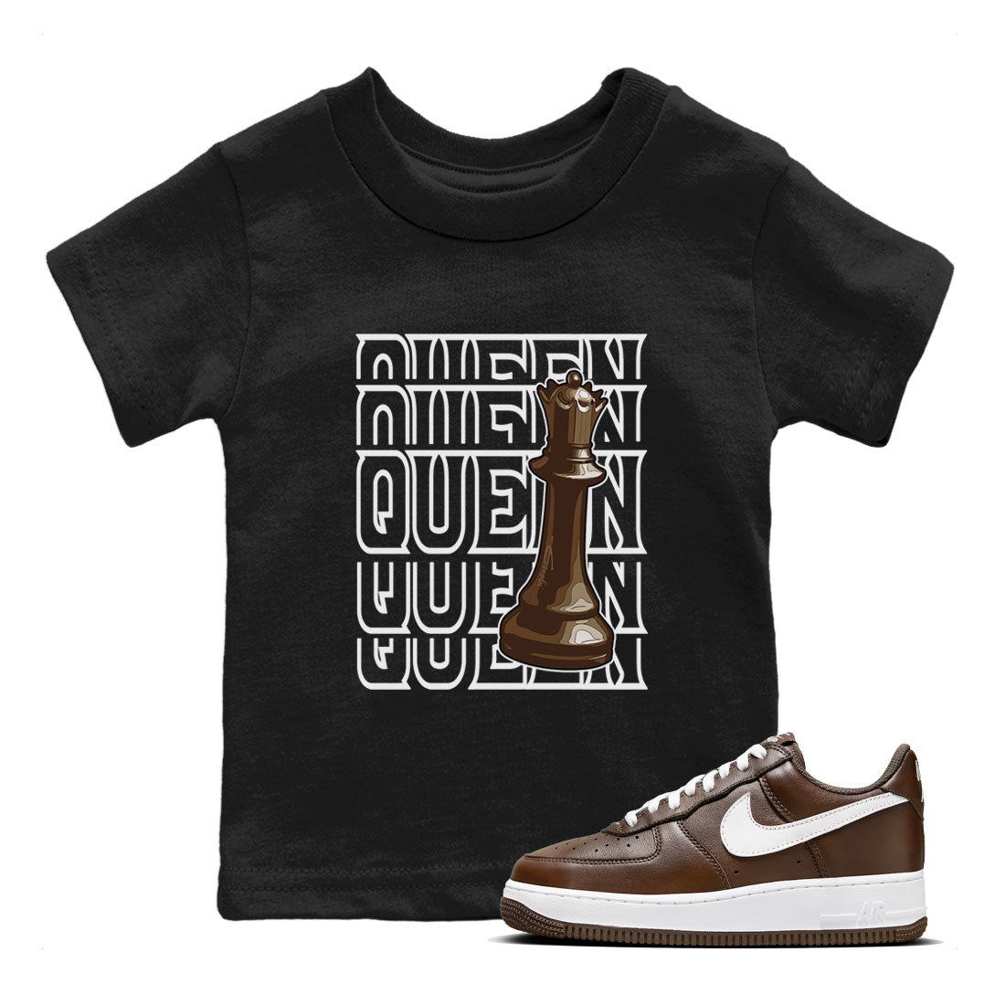 Queen snkmatch Tee Kids - Air Force 1 Chocolate