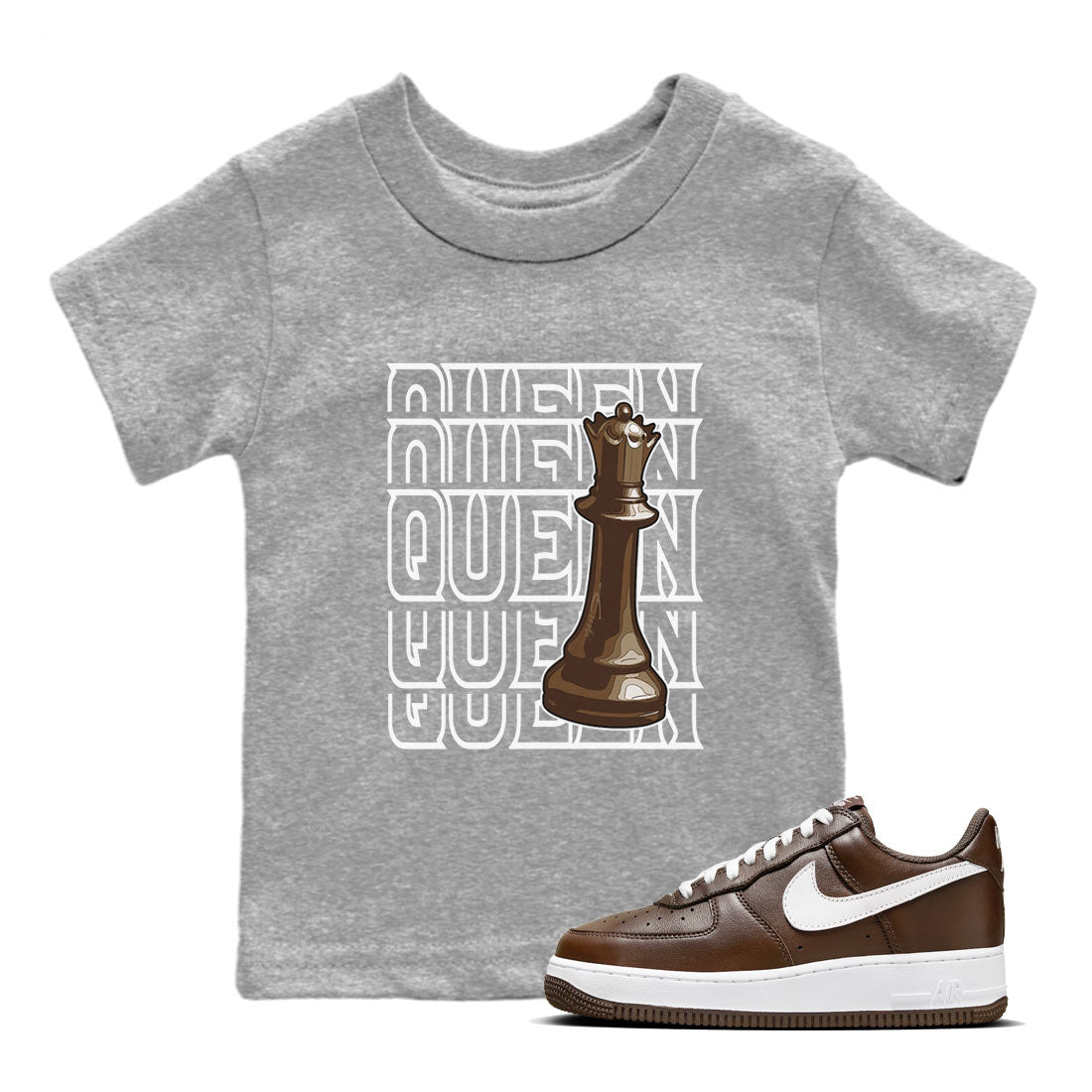 Queen snkmatch Tee Kids - Air Force 1 Chocolate