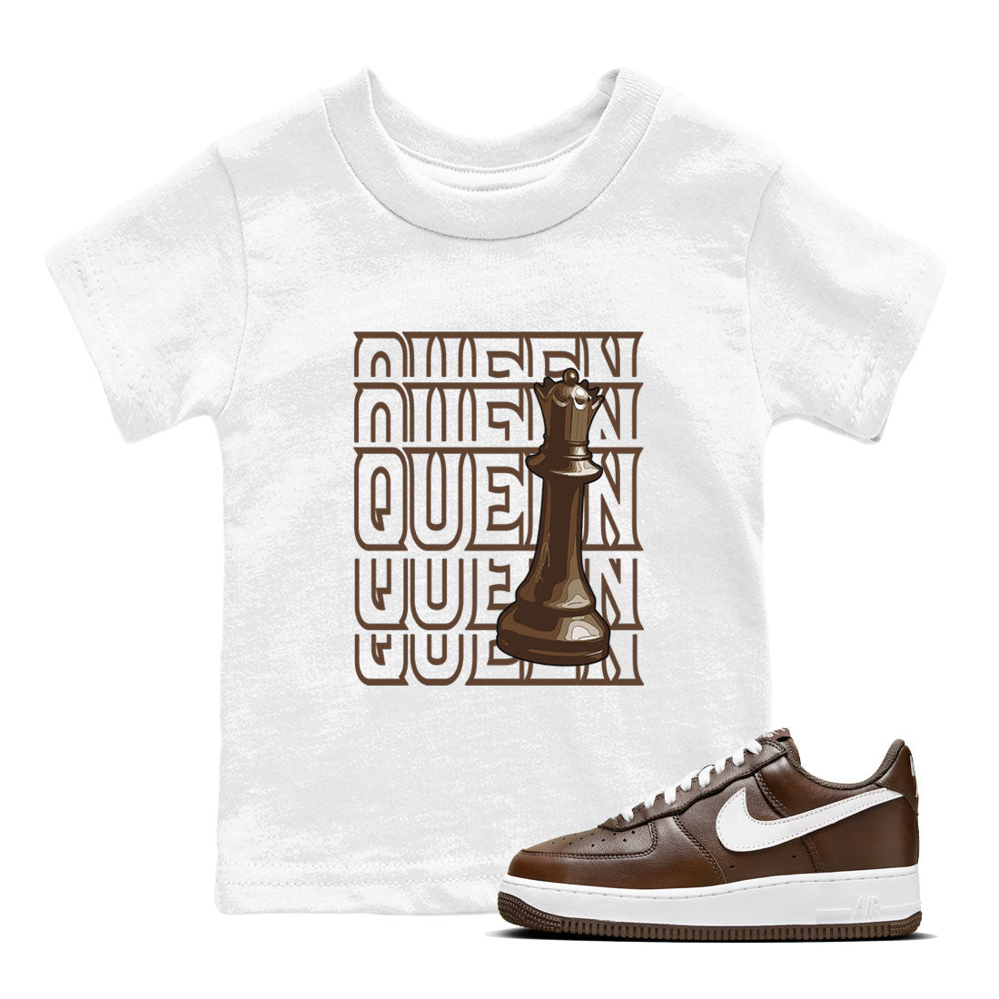 Queen snkmatch Tee Kids - Air Force 1 Chocolate