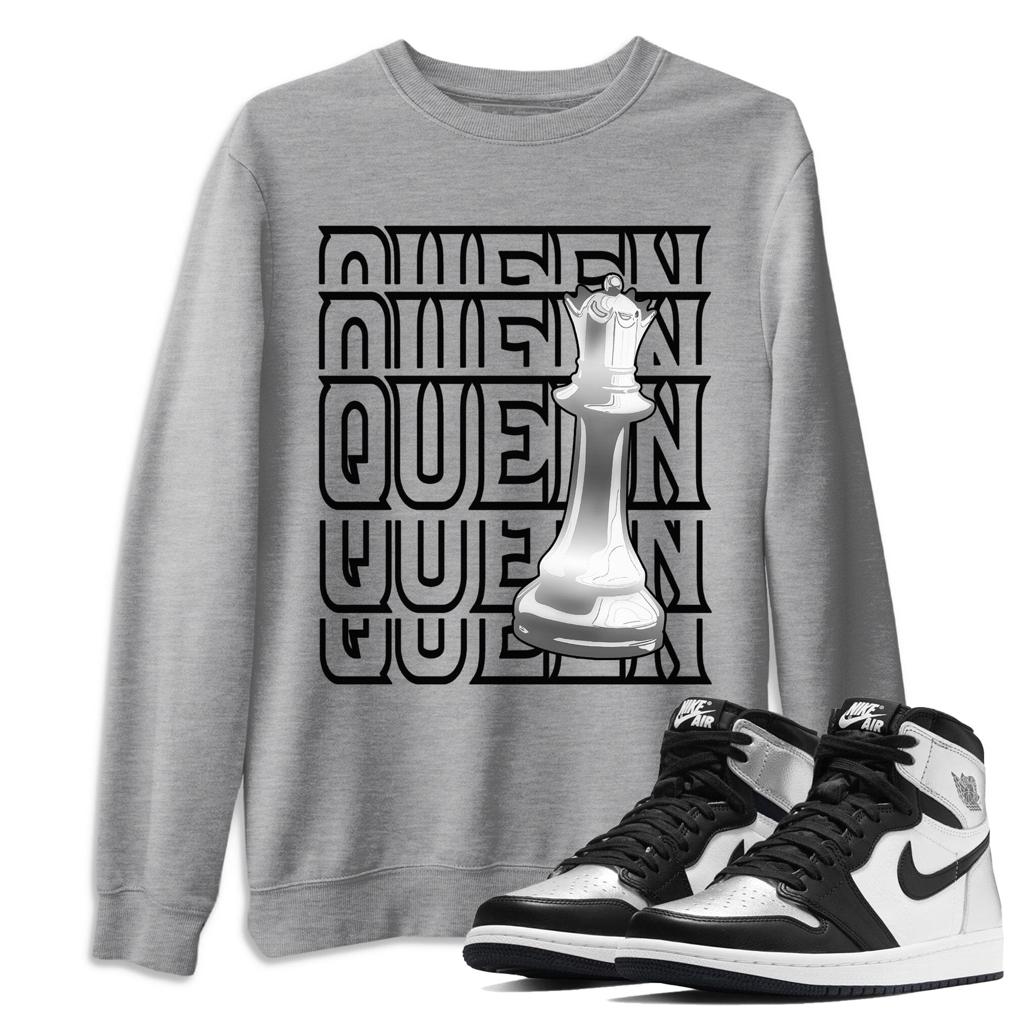 Queen Unisex Tops - Air Jordan 1 Silver Toe