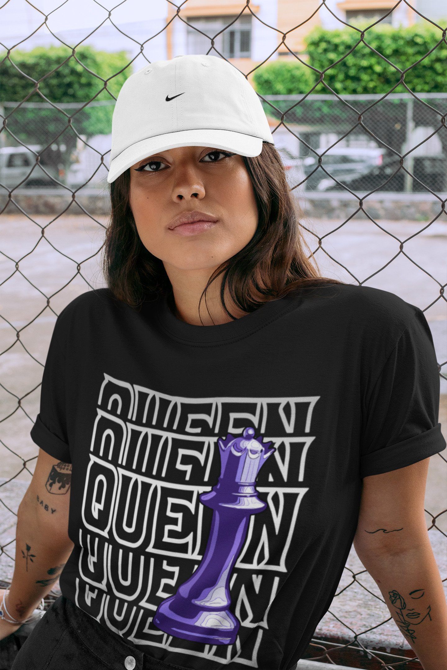 Queen Unisex Tops - Air Jordan 1 WMNS Court Purple