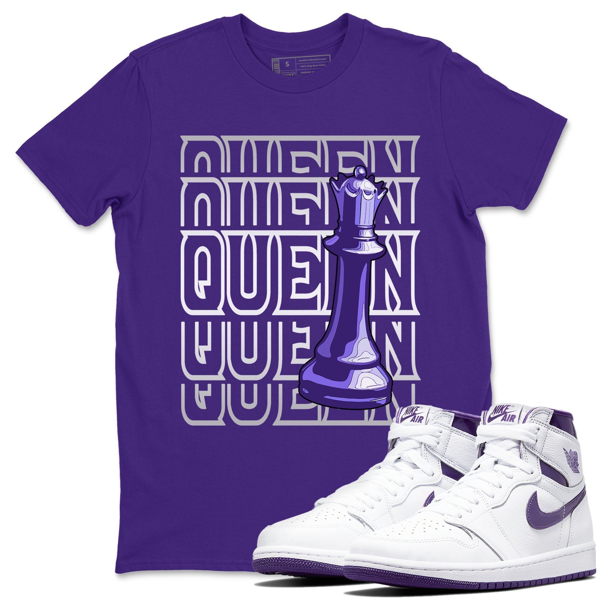 Queen Unisex Tops - Air Jordan 1 WMNS Court Purple