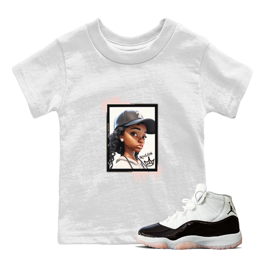 Queen snkmatch Tee Kids - Air Jordan 11 Neapolitan