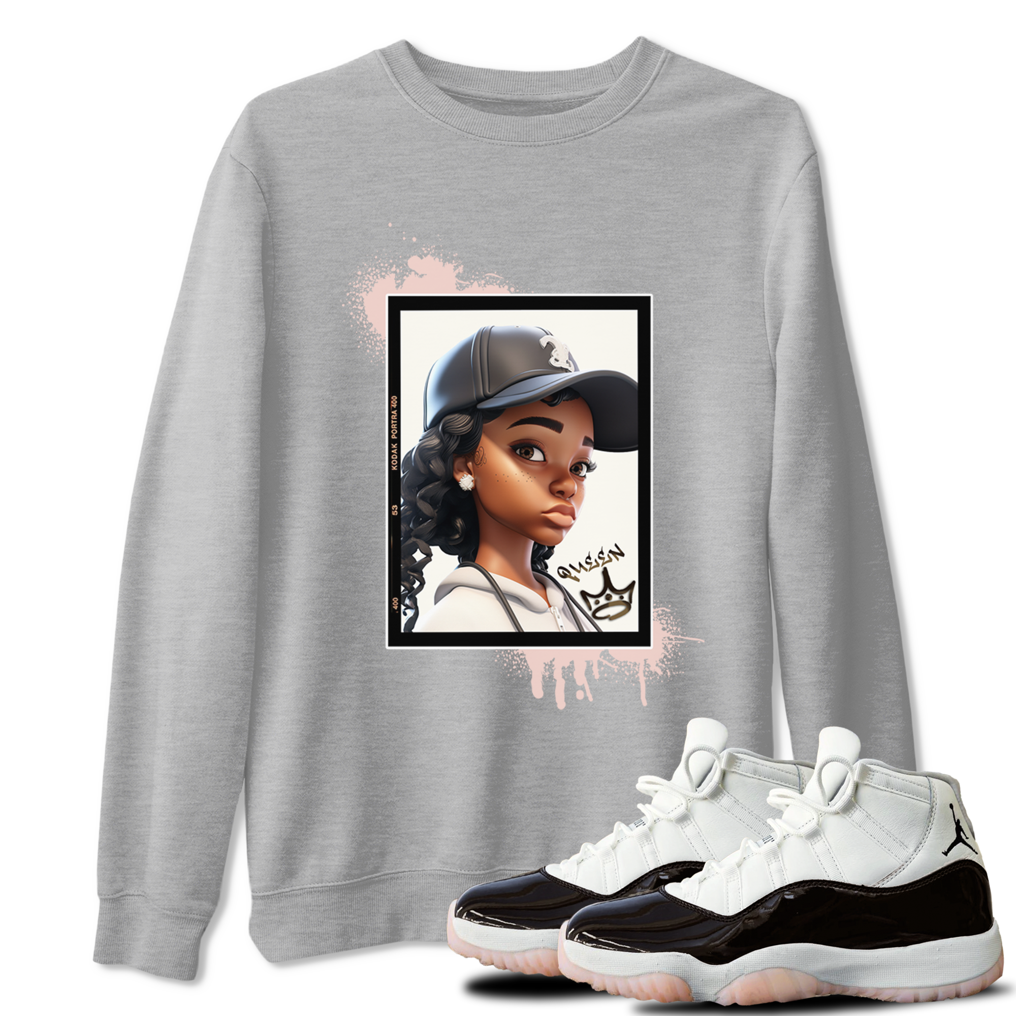 Queen snkmatch Tee - Air Jordan 11 Neapolitan