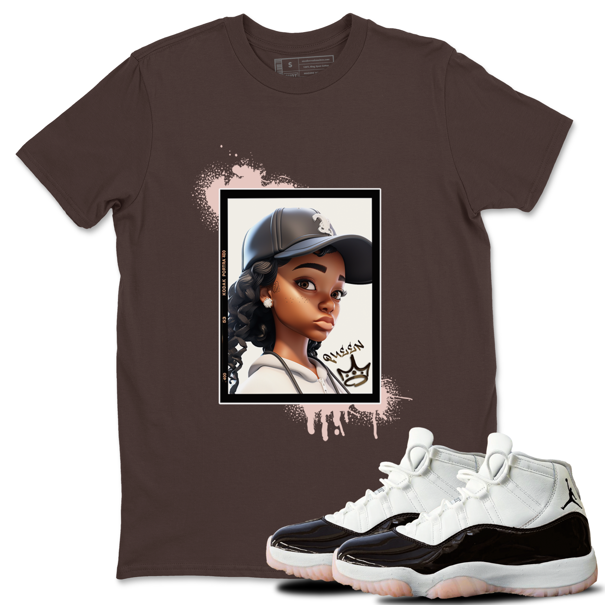 Queen snkmatch Tee - Air Jordan 11 Neapolitan