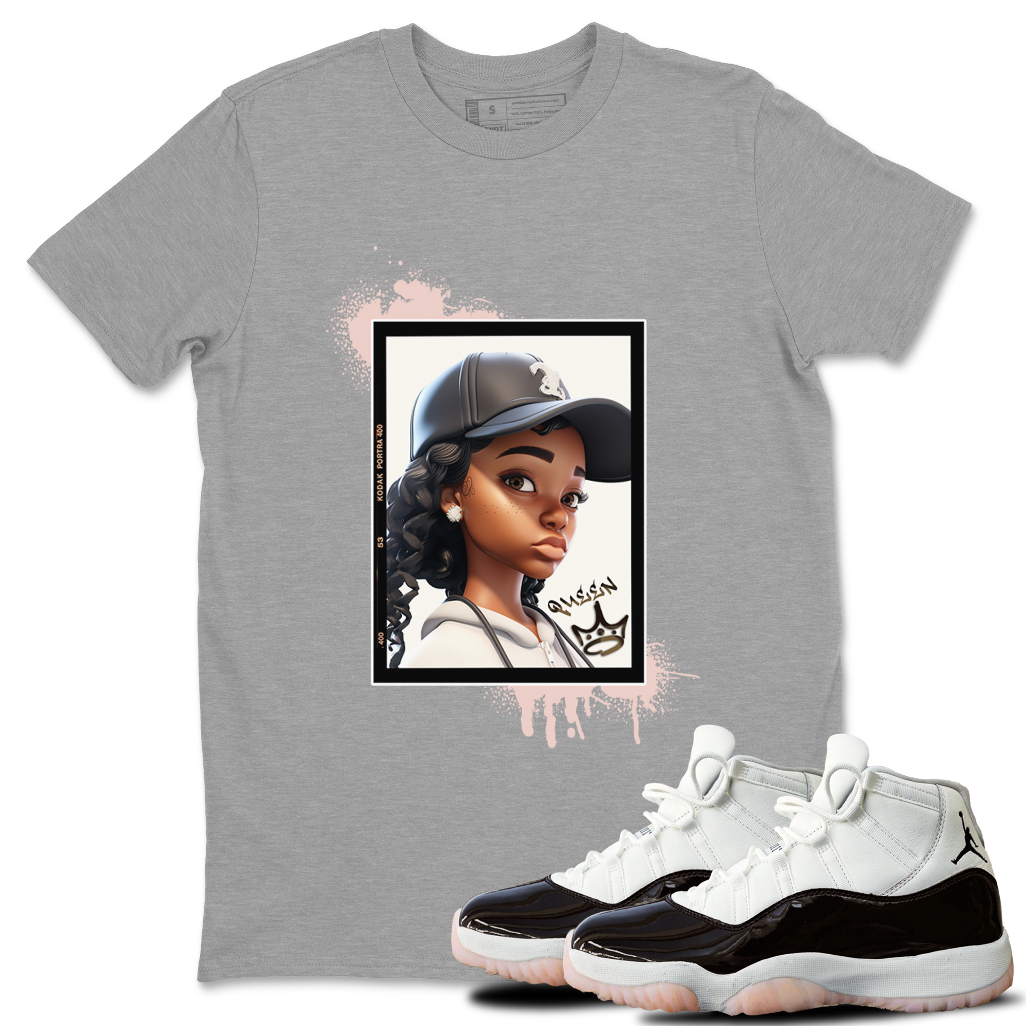 Queen snkmatch Tee - Air Jordan 11 Neapolitan