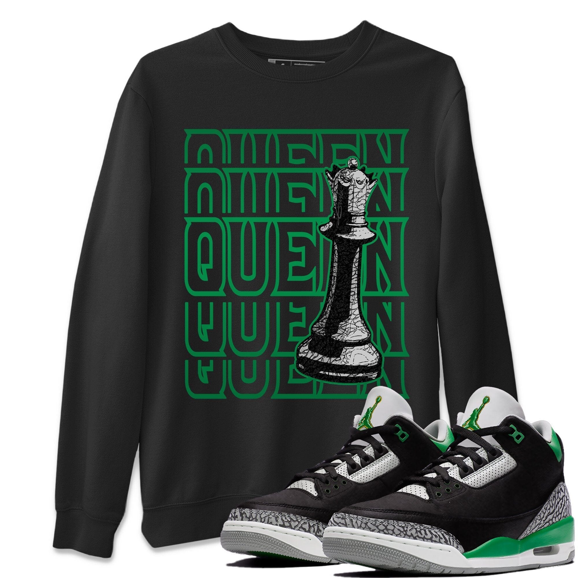 Queen Unisex Tops - Air Jordan 3 Pine Green