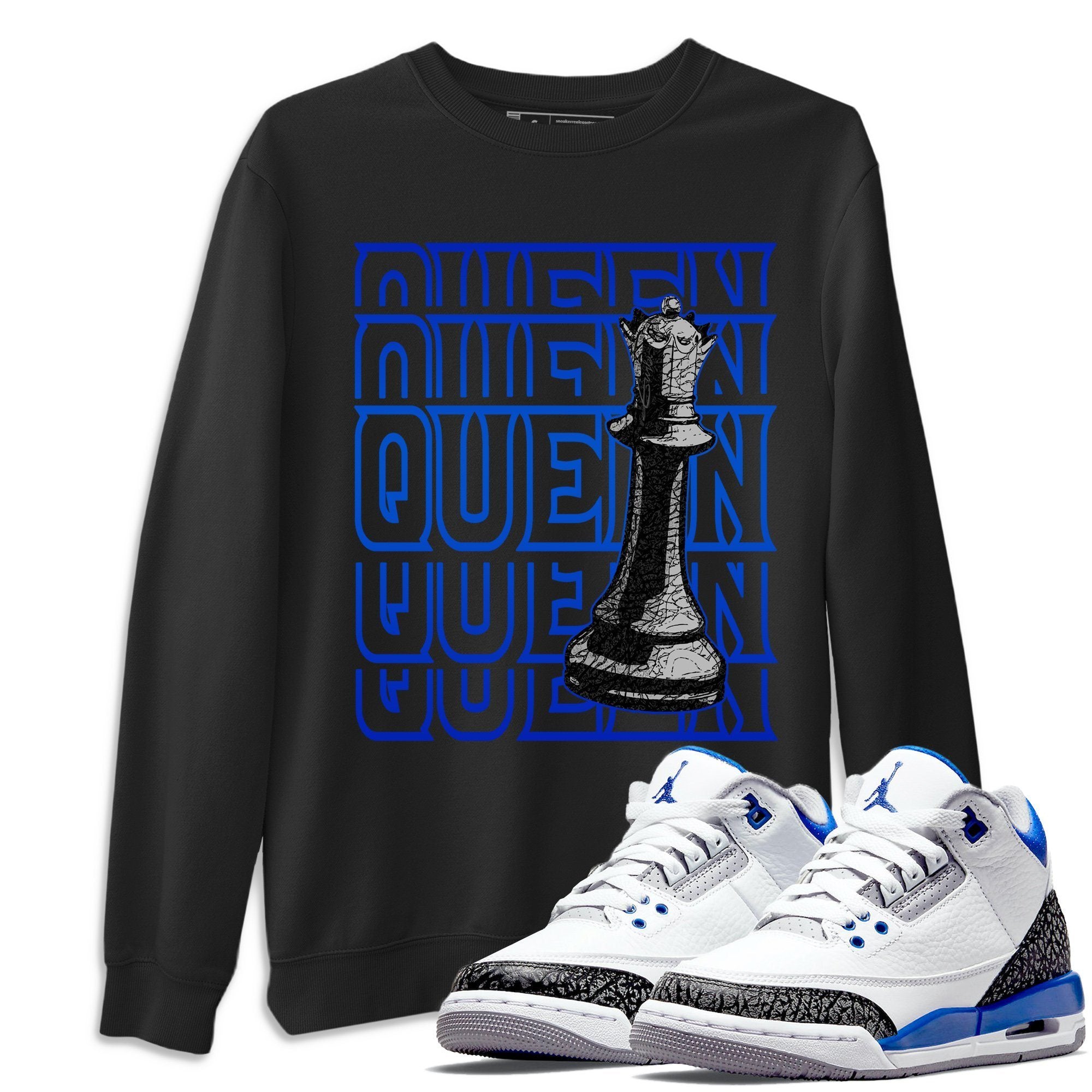 Queen Unisex Tops - Air Jordan 3 Racer Blue